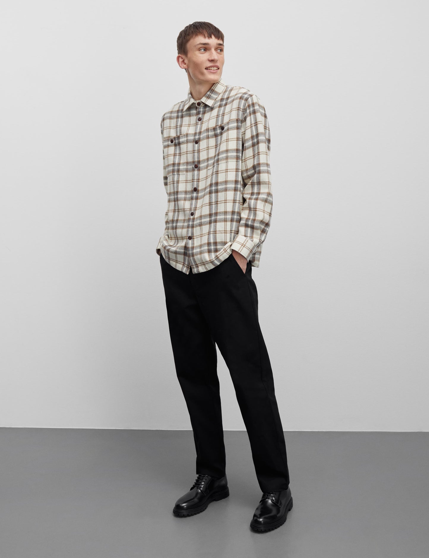 Crisp Twill Elias Pants, Black