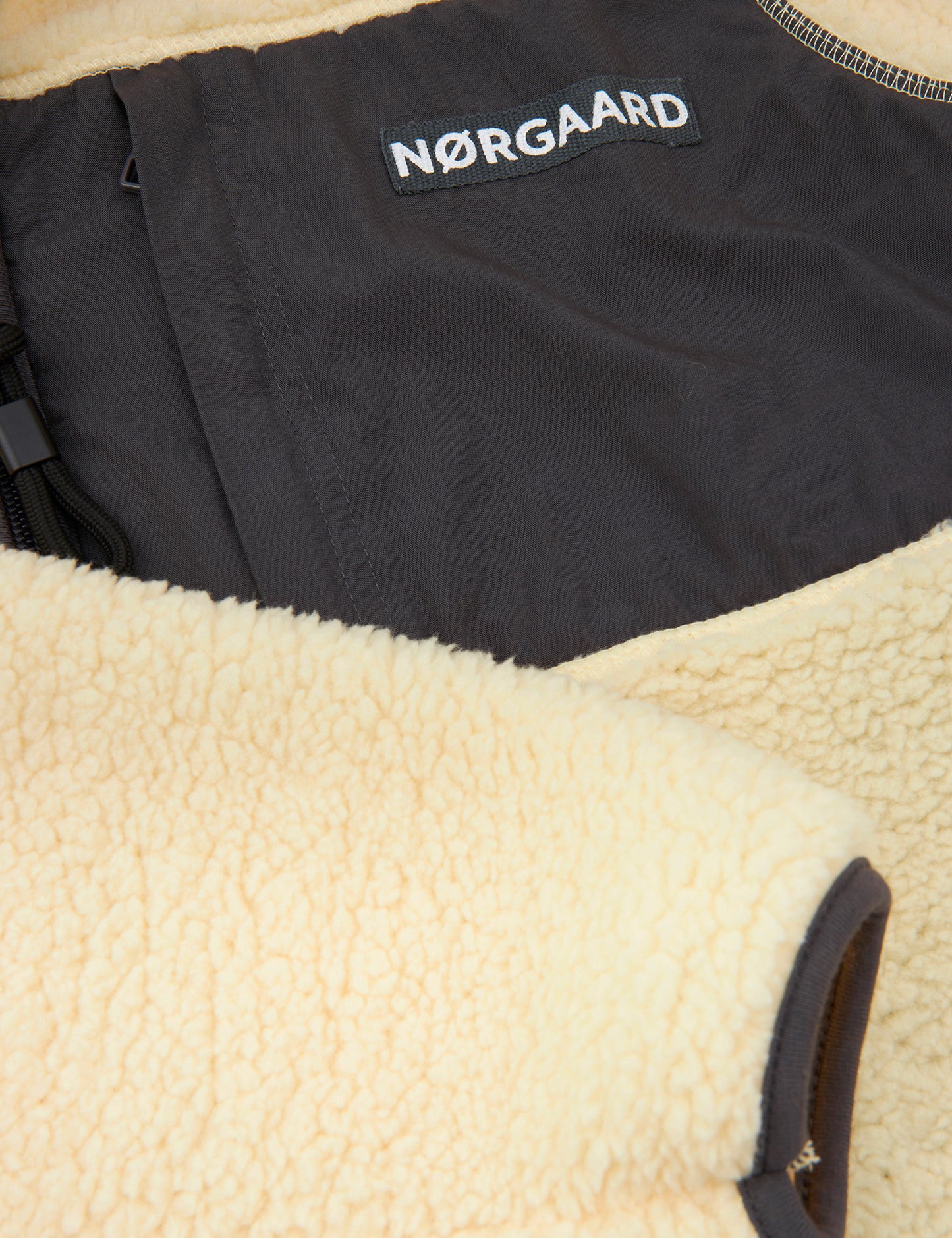 Teddy Fleece Jeffo Jacket, Vanilla Custard/Asphalt