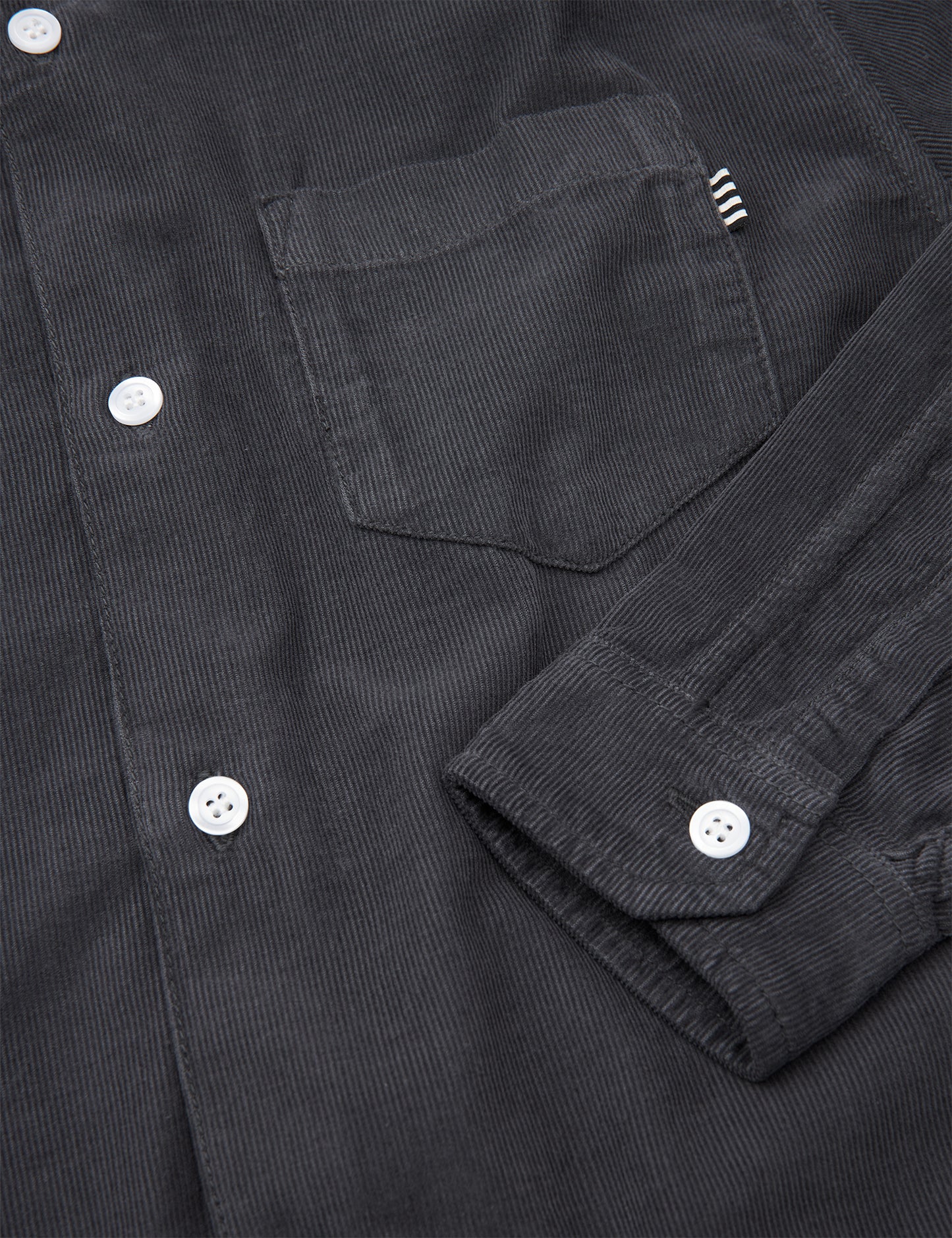 Organic Cord Svano Shirt, Asphalt