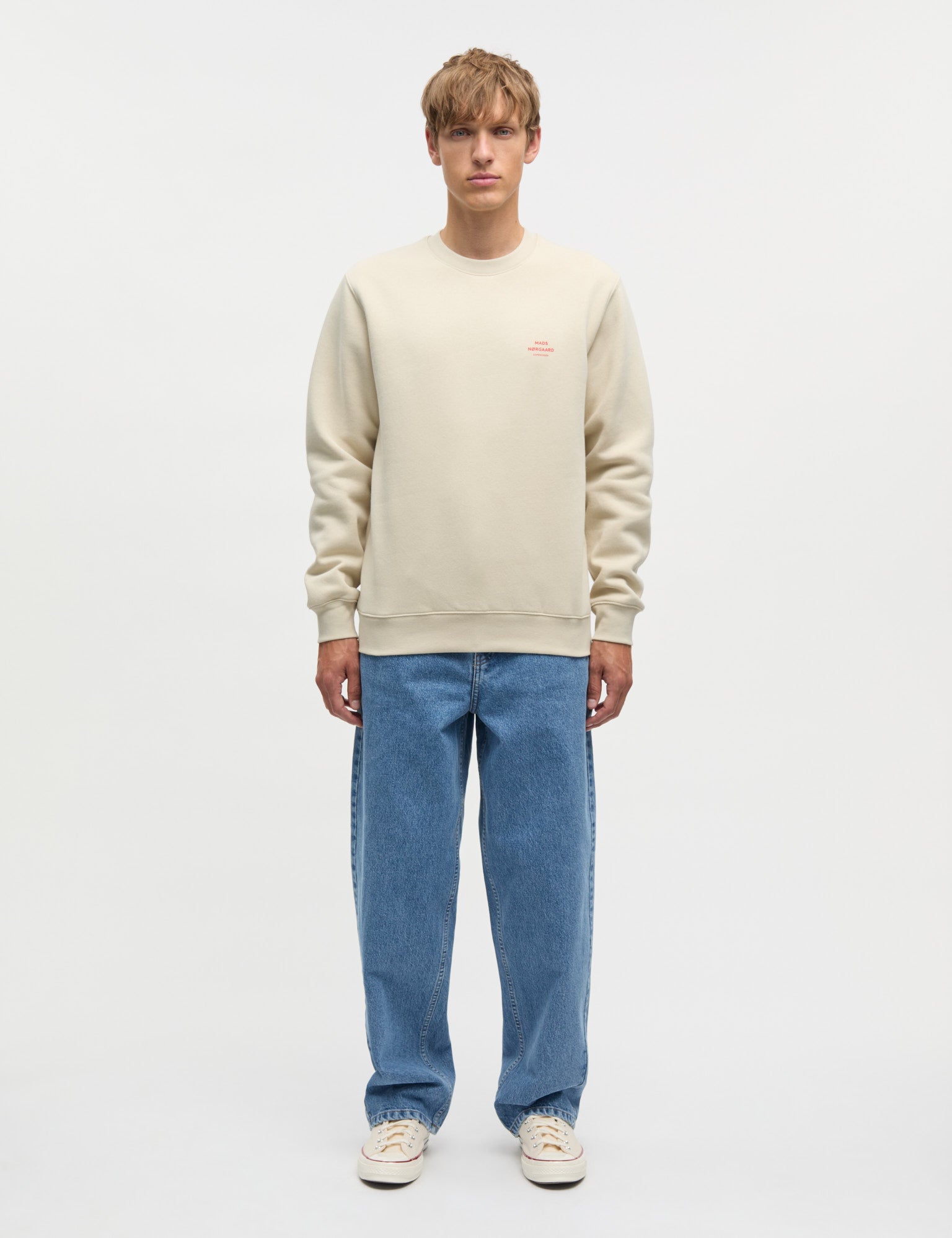 Standard Crew Logo Sweat, Castle Wall – MADS NØRGAARD – COPENHAGEN