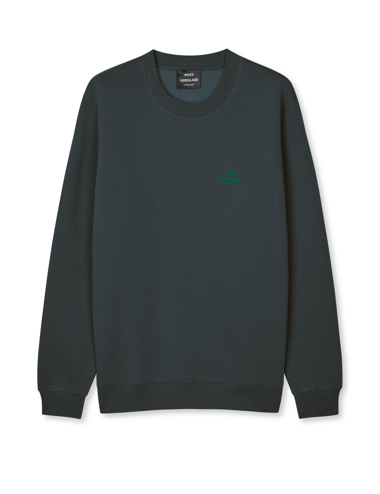 Standard Crew Logo Sweat, Woodland Gray – MADS NØRGAARD – COPENHAGEN
