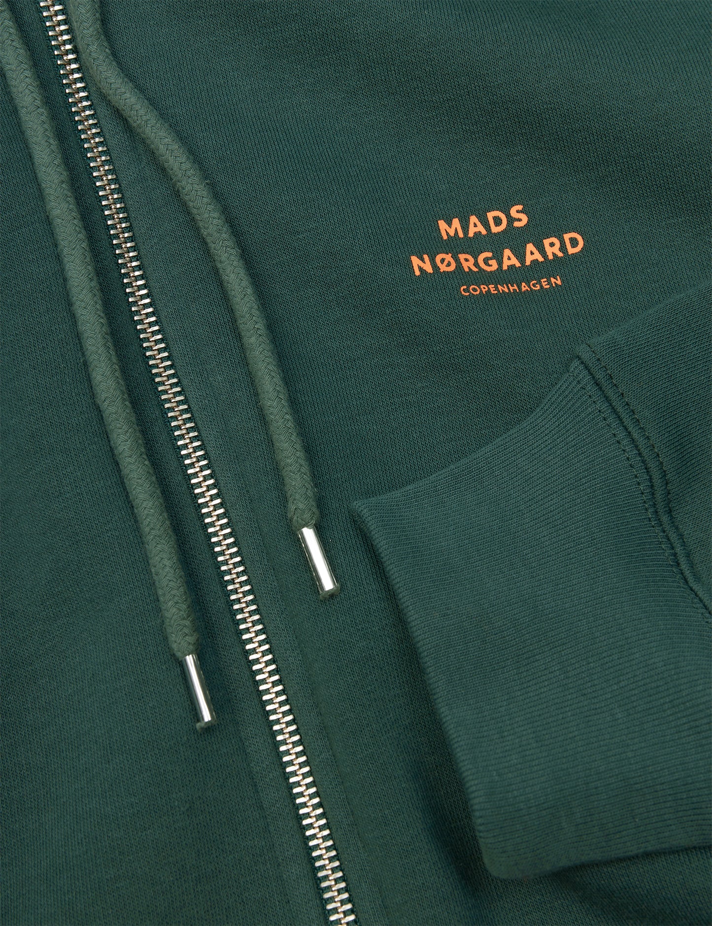 Standard Hoodie Zip Logo Sweat, Darkest Spruce