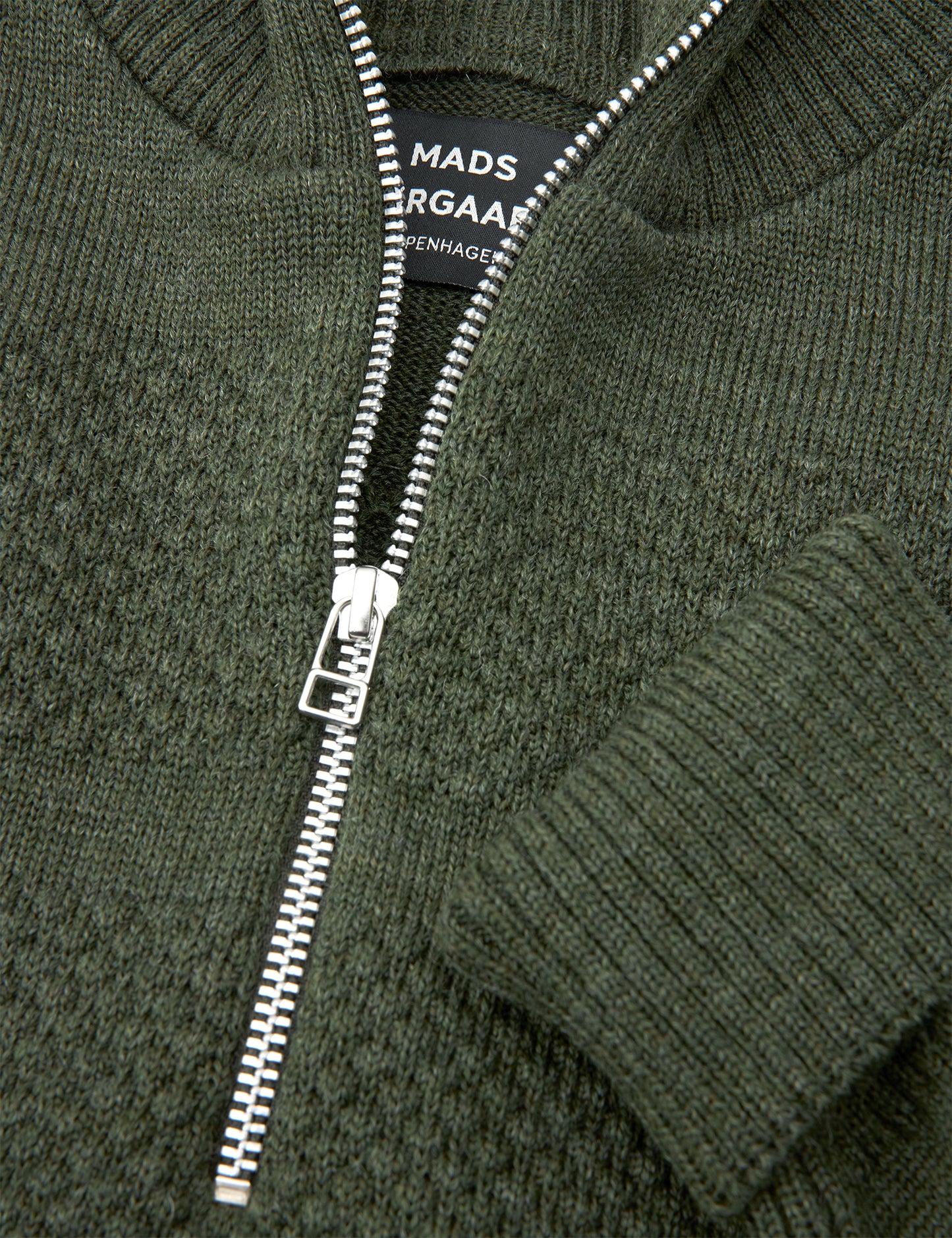 Wool Klemens Half Zip Knit, Tarmac