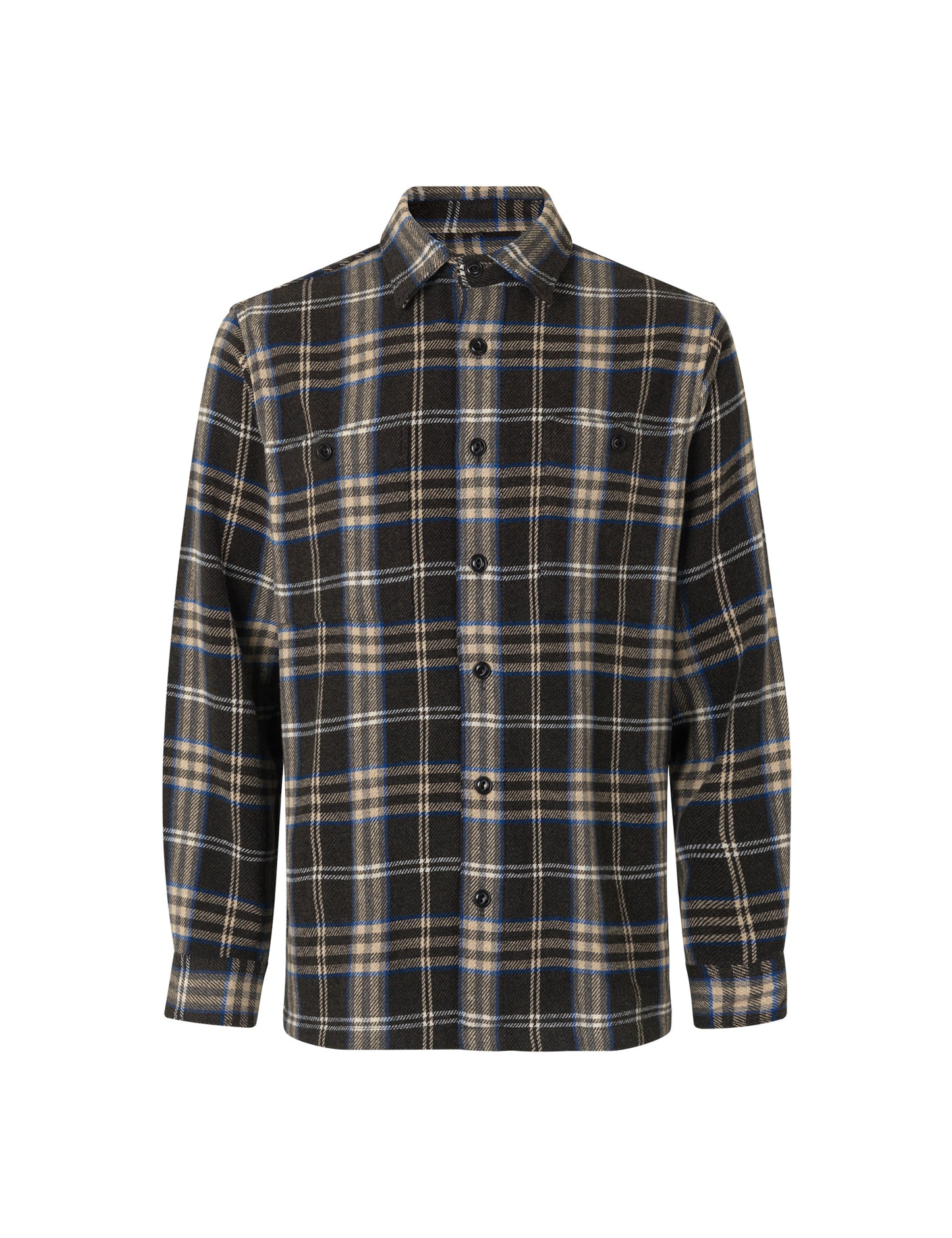 Soft Wool Roar Check Shirt, Black Check