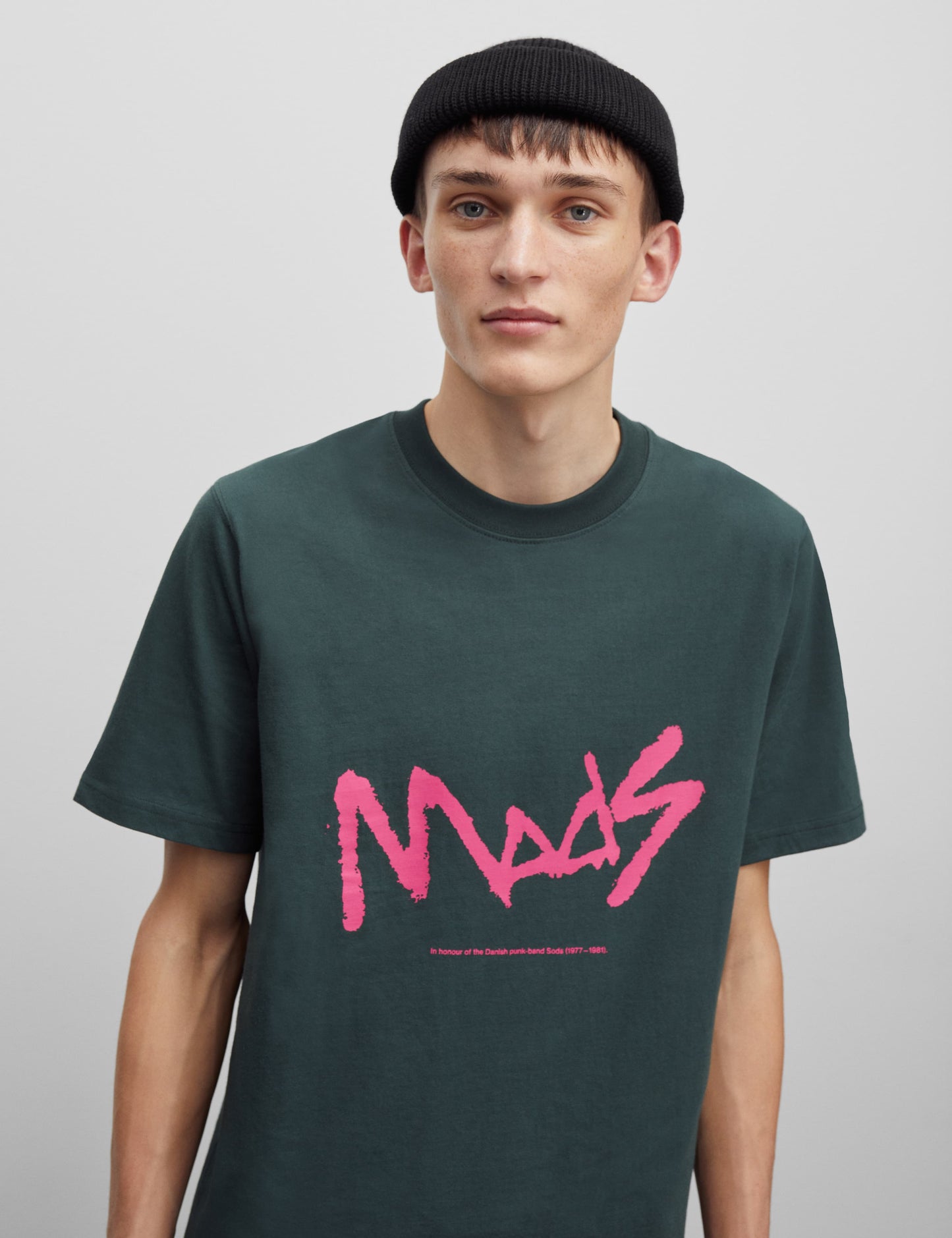Cotton Jersey Frode Mads Tee, Darkest Spruce