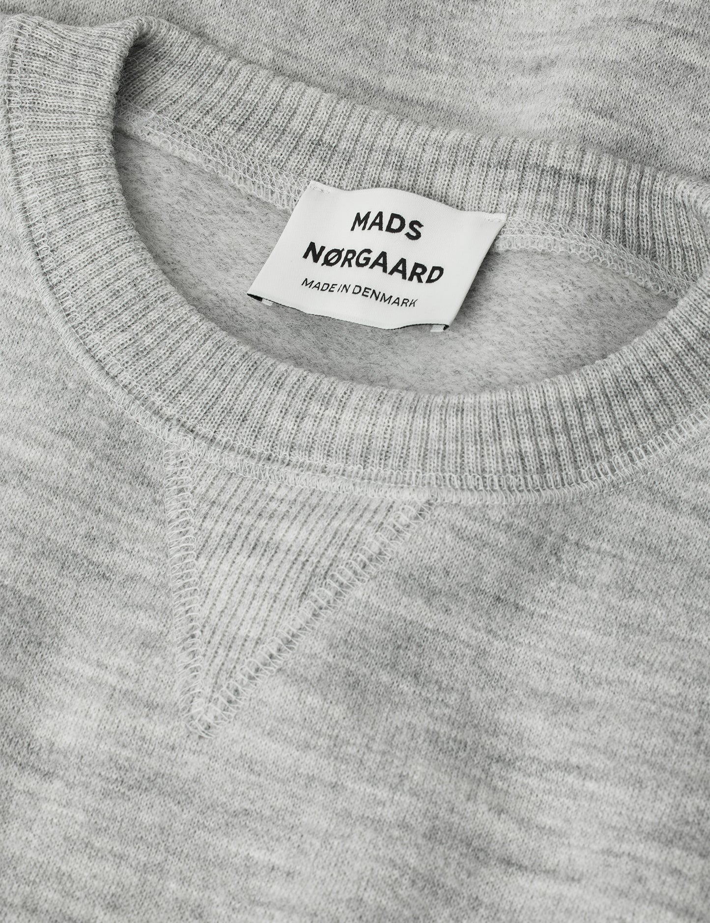 Wool Fleece Hans Sweat, Grey Melange