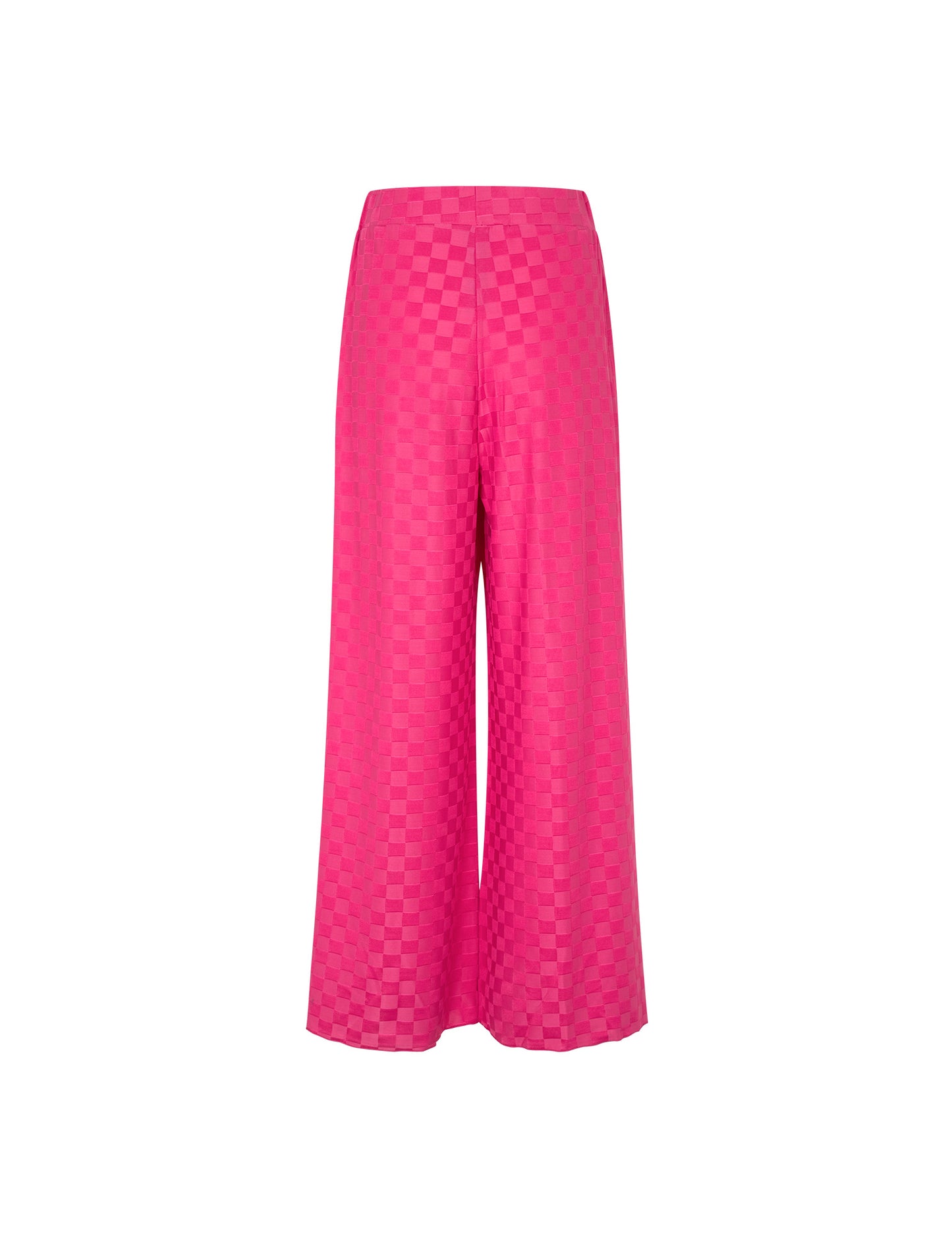 Check Jersey Vera Pants, Fuchsia Purple