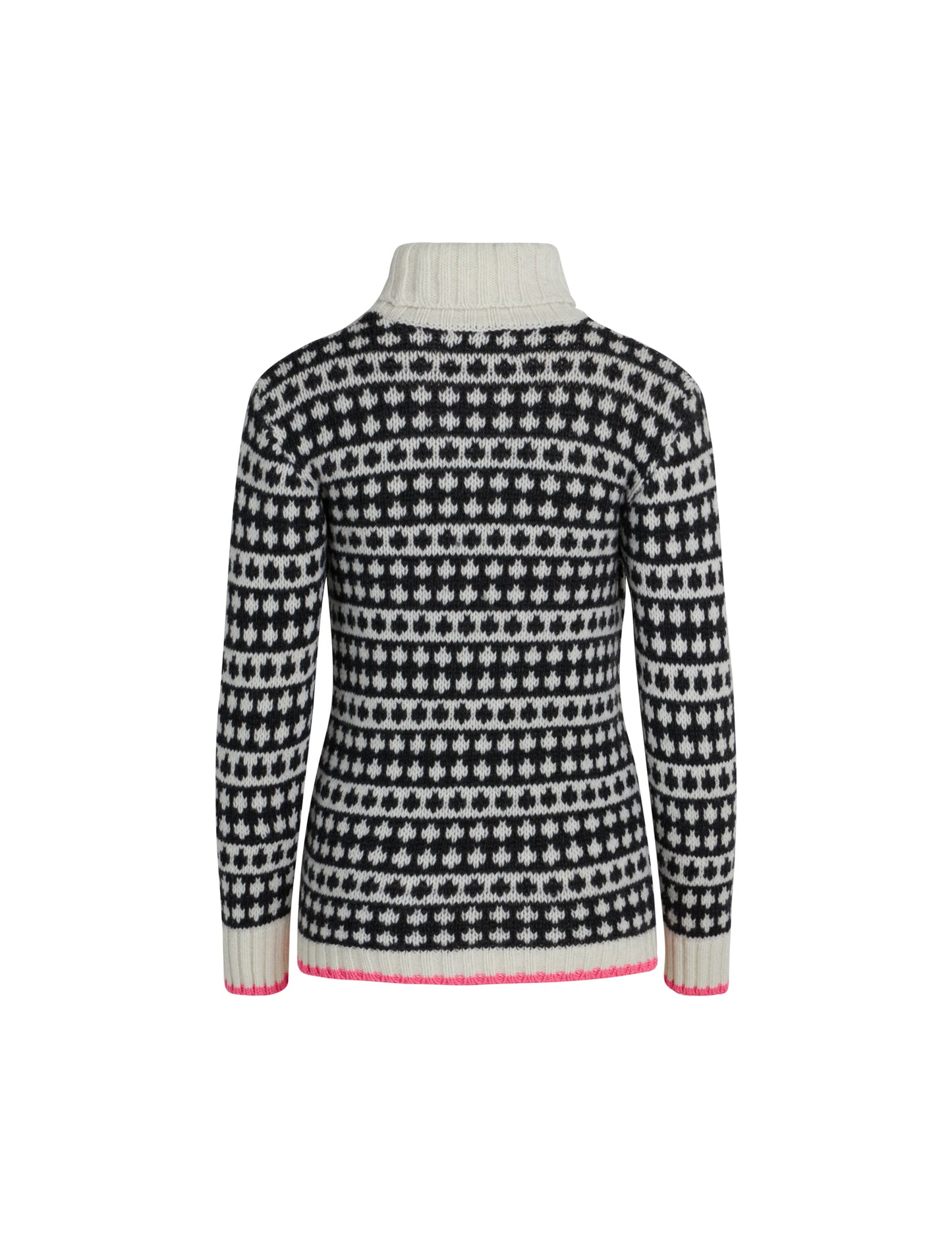 Recycled Iceland Kimi Sweater, Dark Grey Melange/Winter White