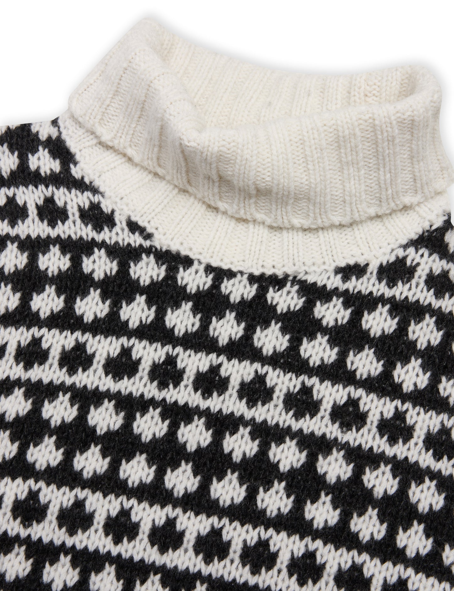 Recycled Iceland Kimi Sweater, Dark Grey Melange/Winter White