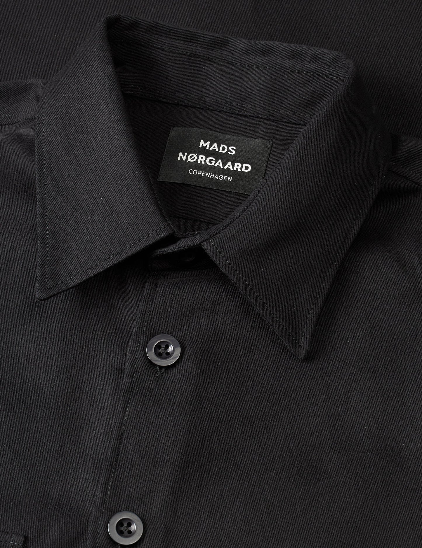 Crisp Twill Storm Work Shirt, Black