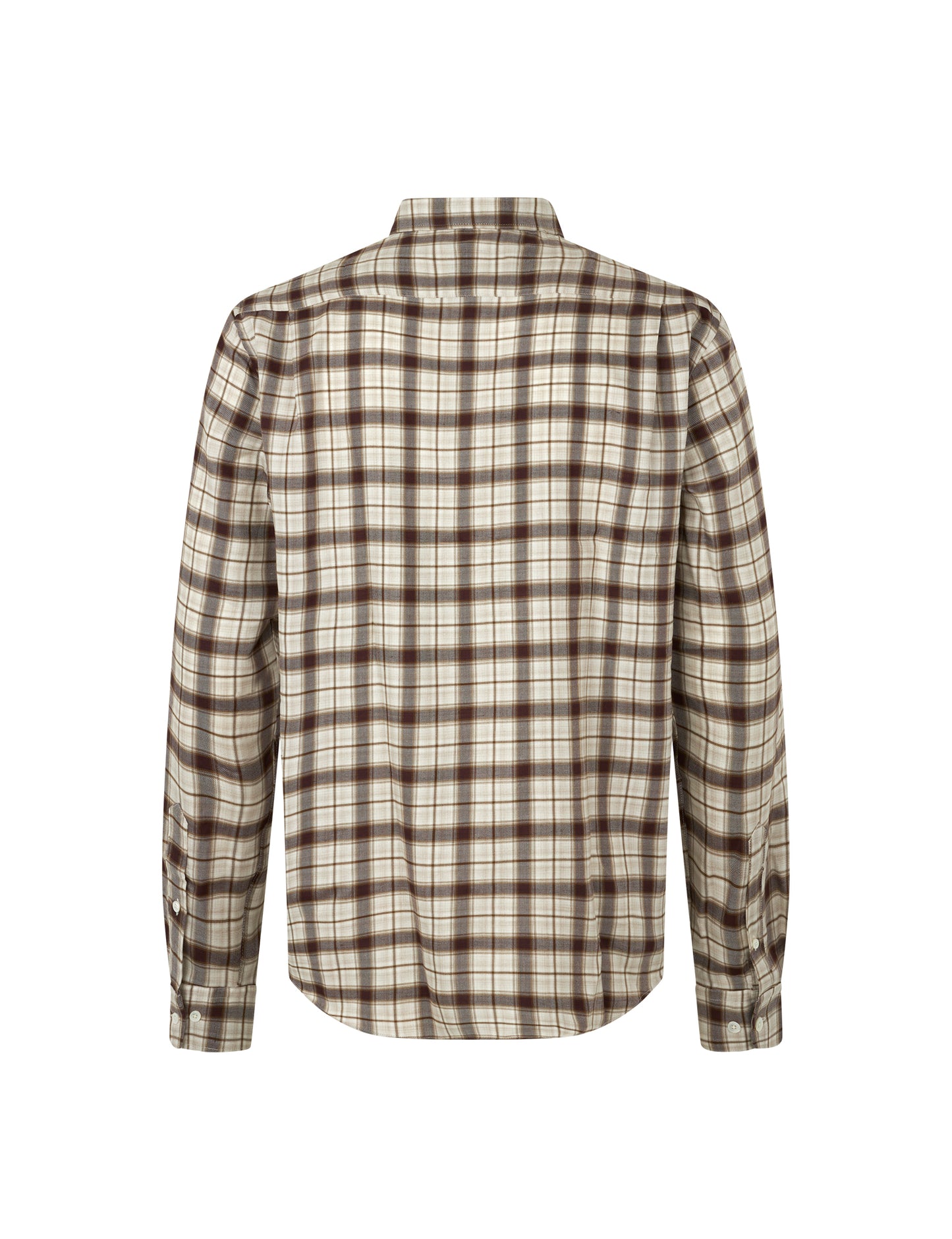 Wool Tencel Sune Shirt, Almond Check