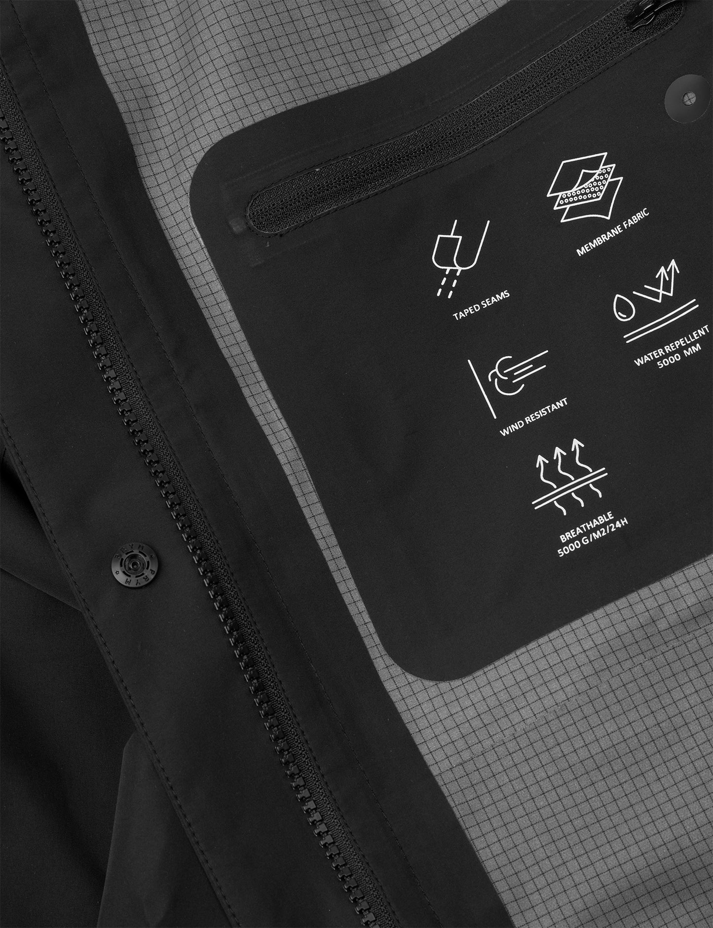 Shell Tech Curtis Storm Coat, Black