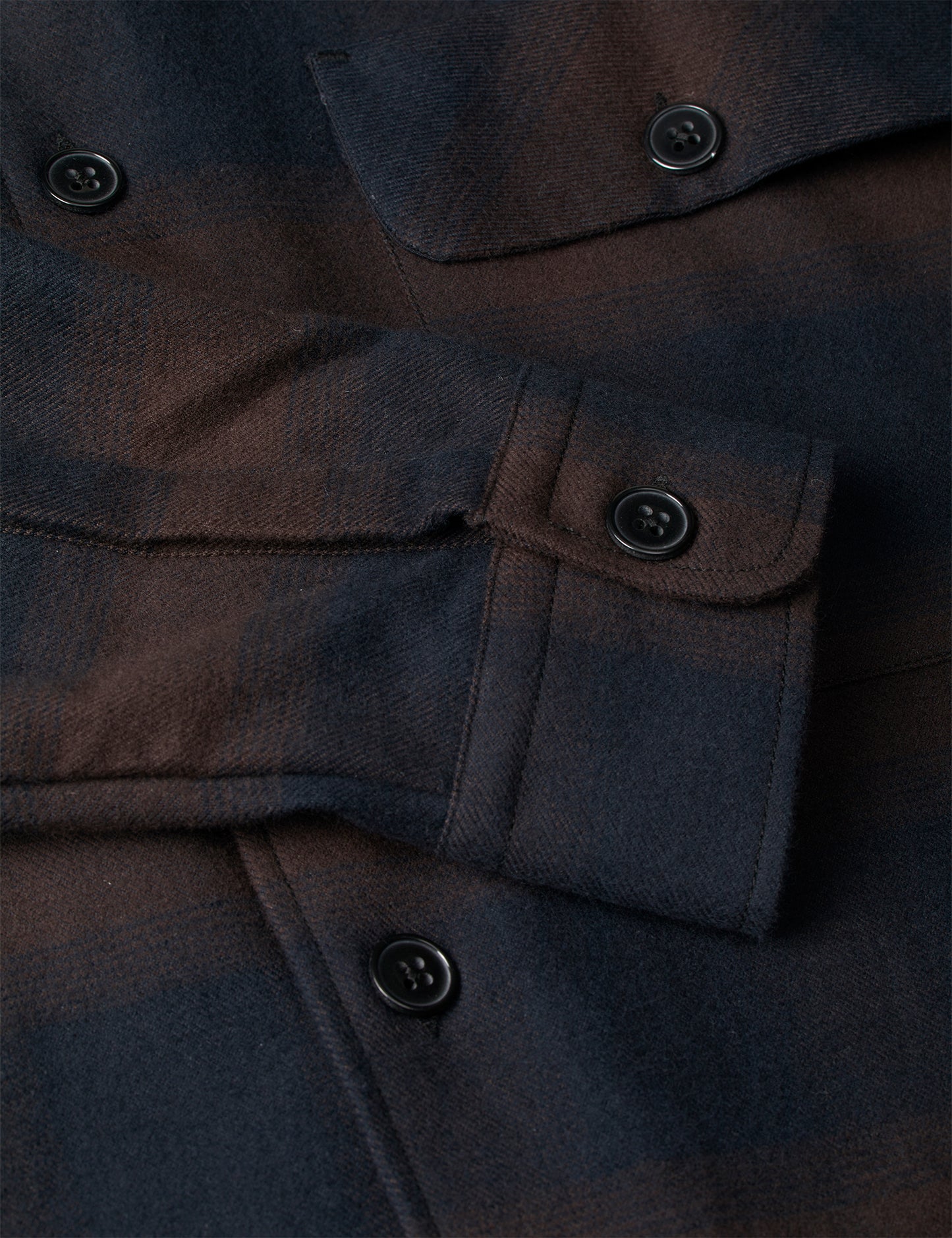 Flannel Heavy Malte Check Shirt, Deep Well/After Dark Check