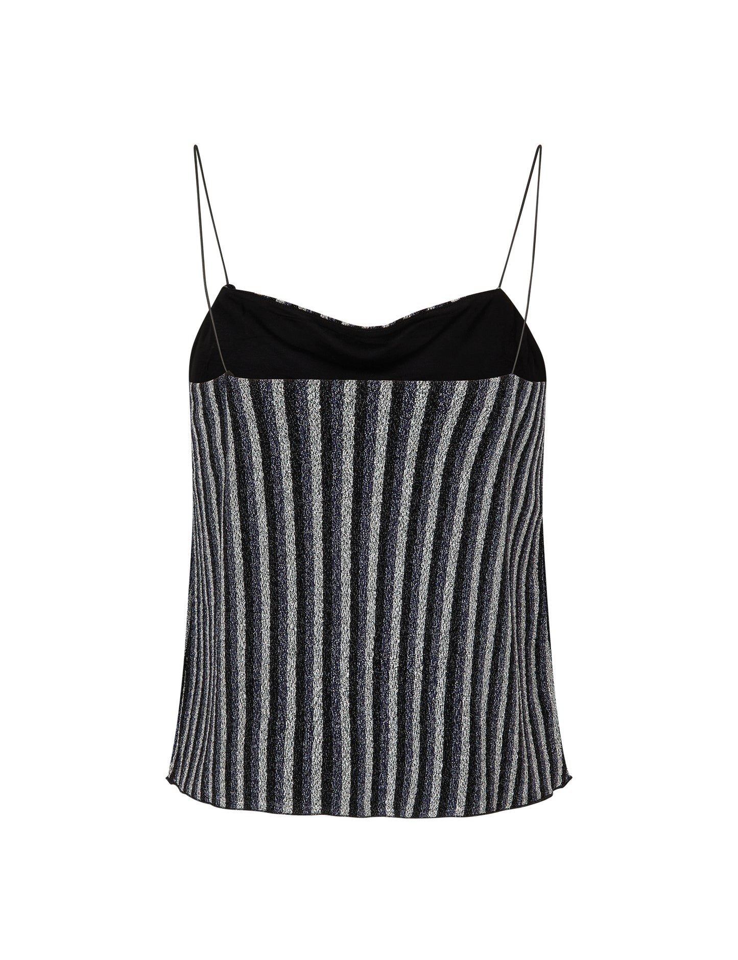 Glitter Jersey Simo Top, Glitter Stripe/ Silver