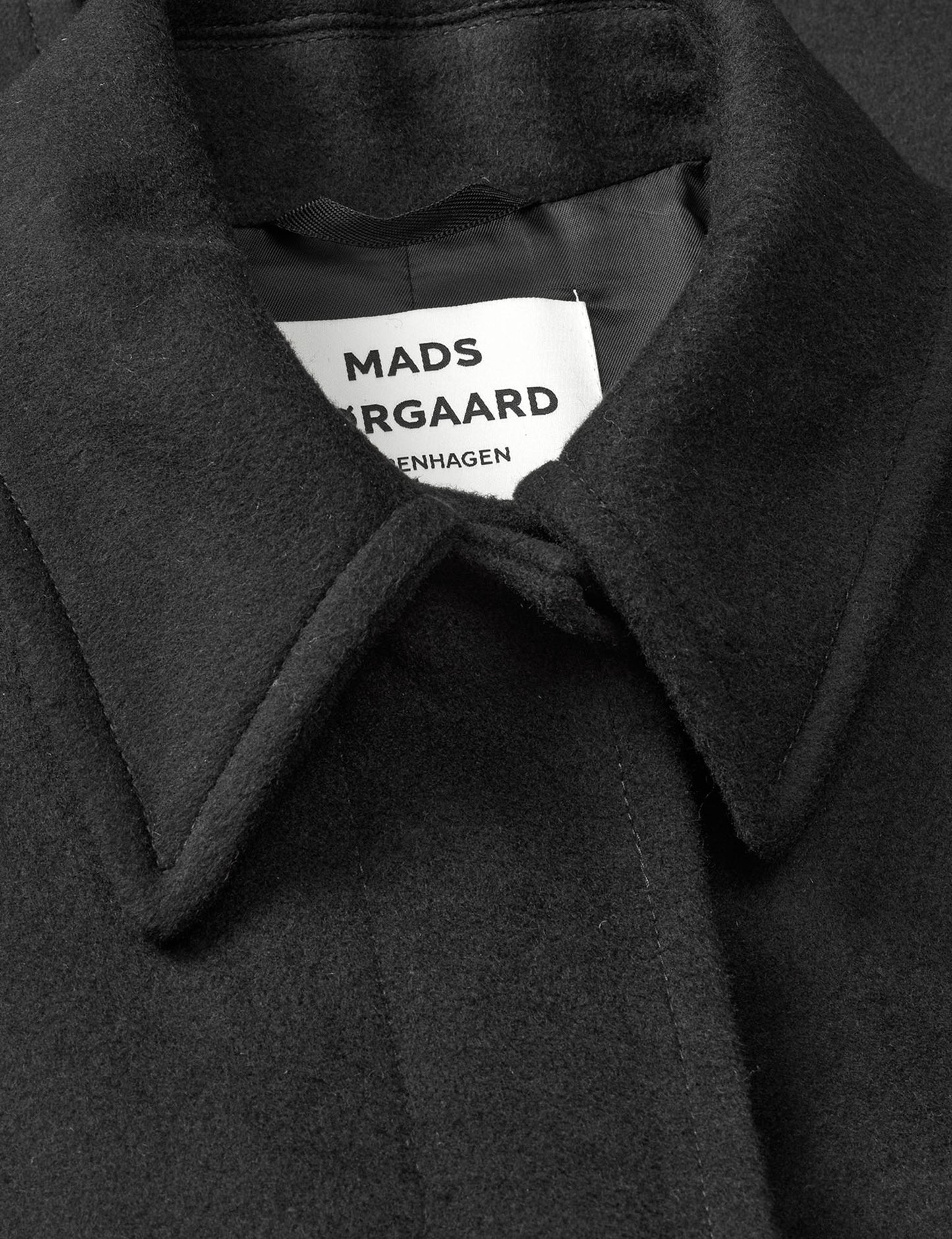 Dense Wool River Coat, Black
