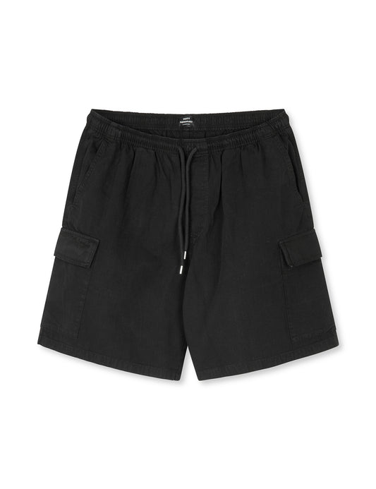 Cotton Ripstop Cargo Shorts, Black