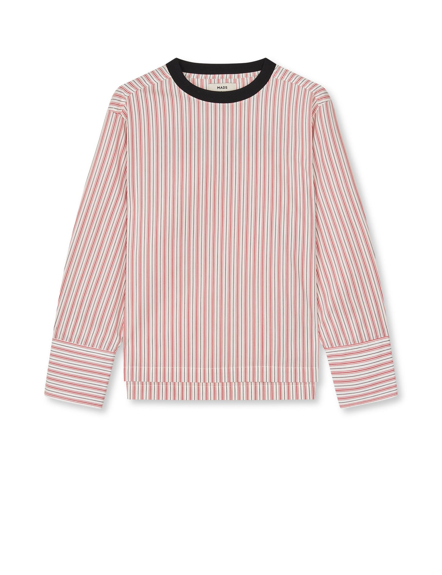 Poplinda Lucy Top, Pinstripe/Fiery Red