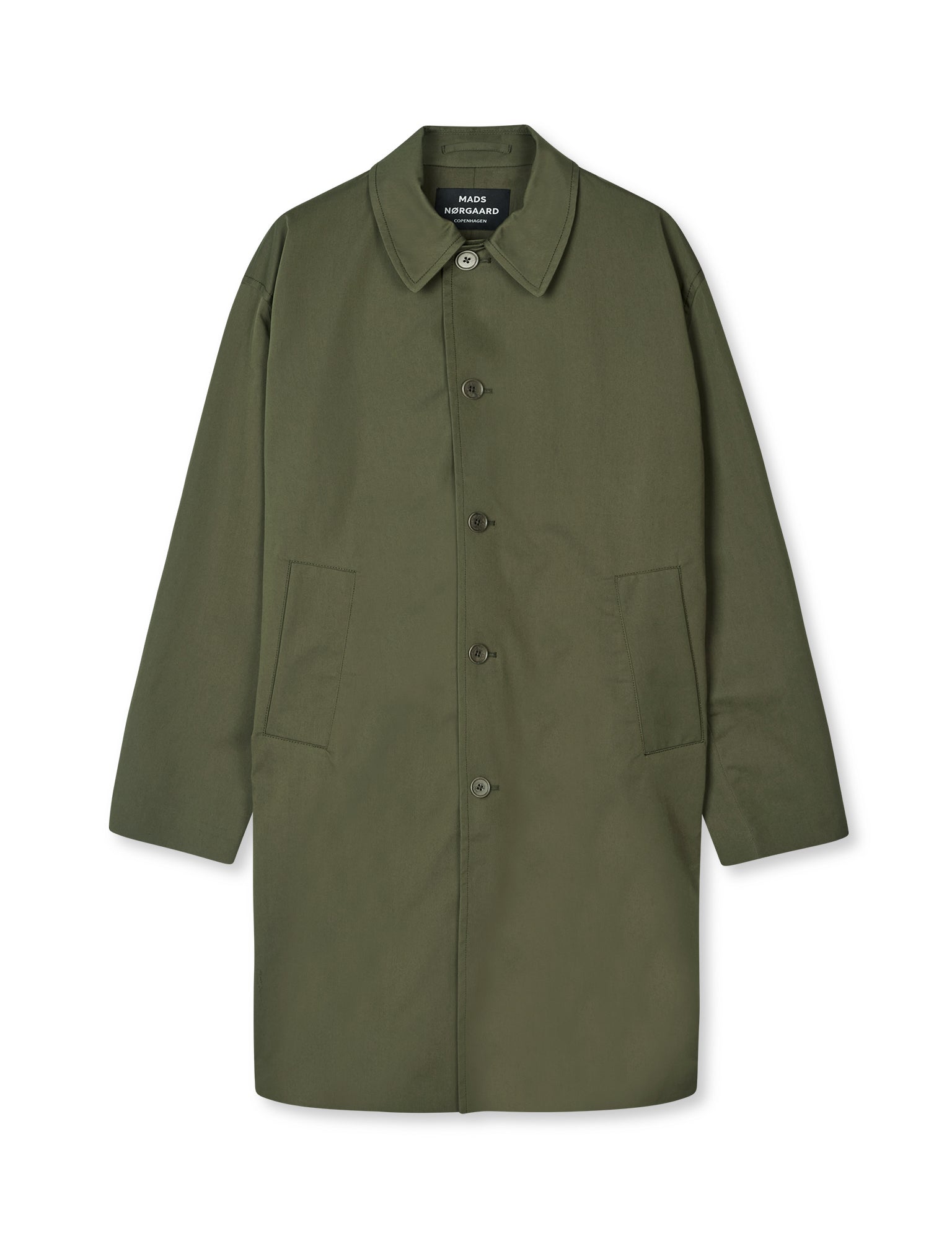 Repellent Twill Curtis Coat, Kalamata – MADS NØRGAARD – COPENHAGEN
