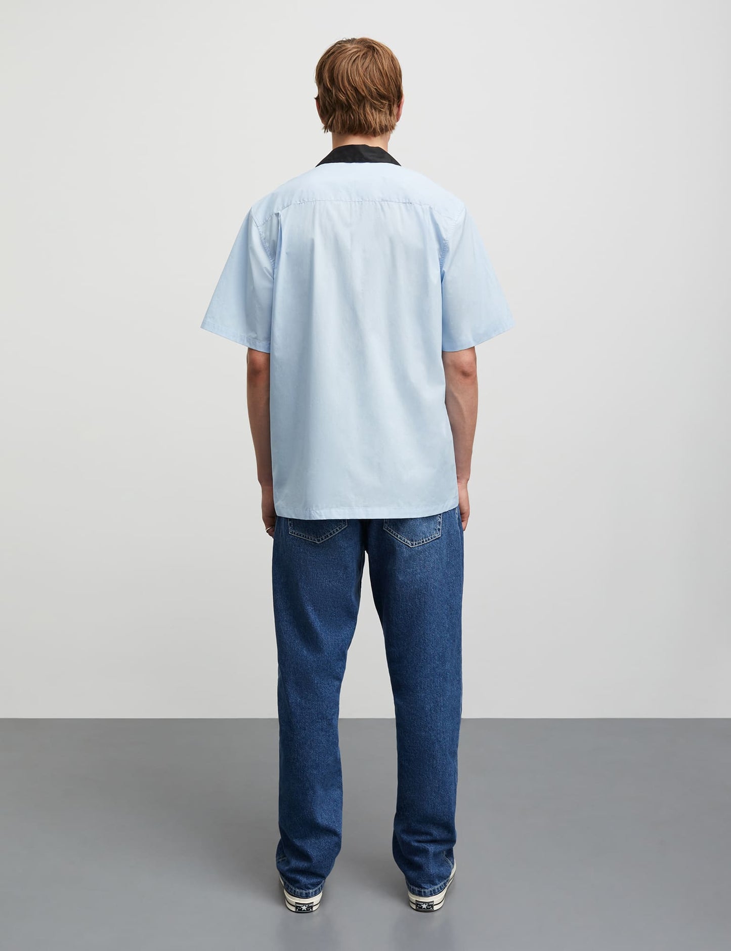 Prime Cotton Poplin Kenji Shirt SS, Cashmere Blue