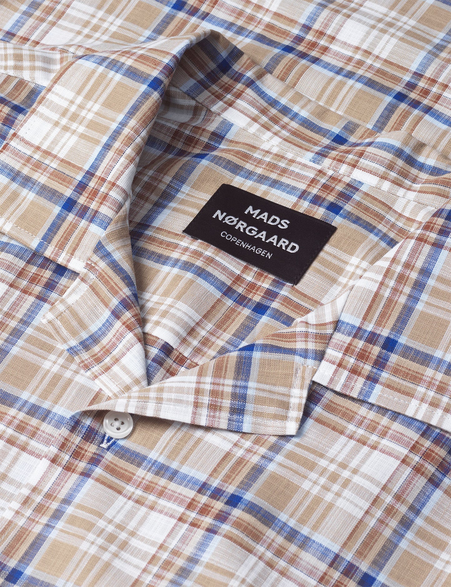 Loose Cotton Check Kenji Shirt SS, Kangaroo Check