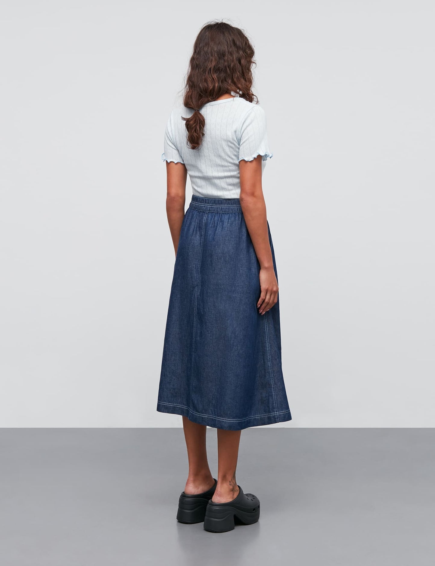 Air Denim Luna Skirt, Dark Blue Denim