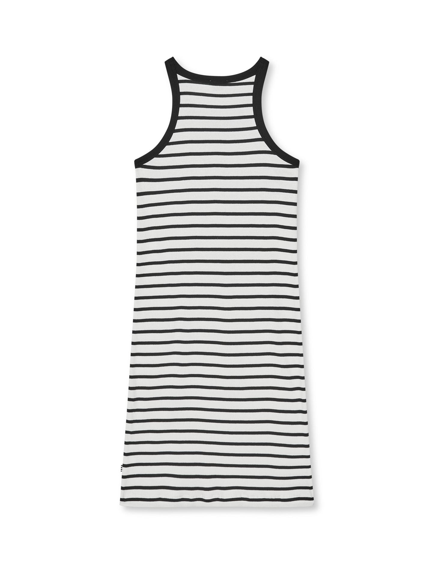 2x2 Cotton Stripe Carna Dress, Vanilla Ice/Black