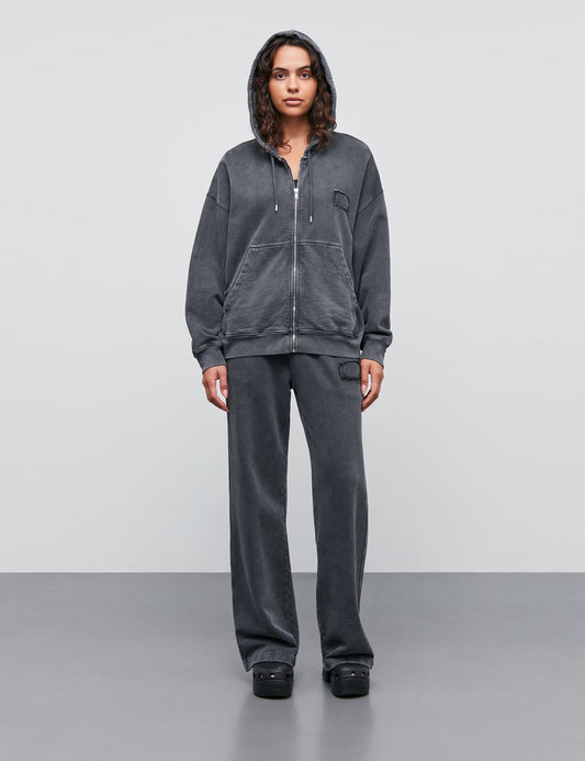 Compact Cotton Alpa Zip Hoodie, Asphalt