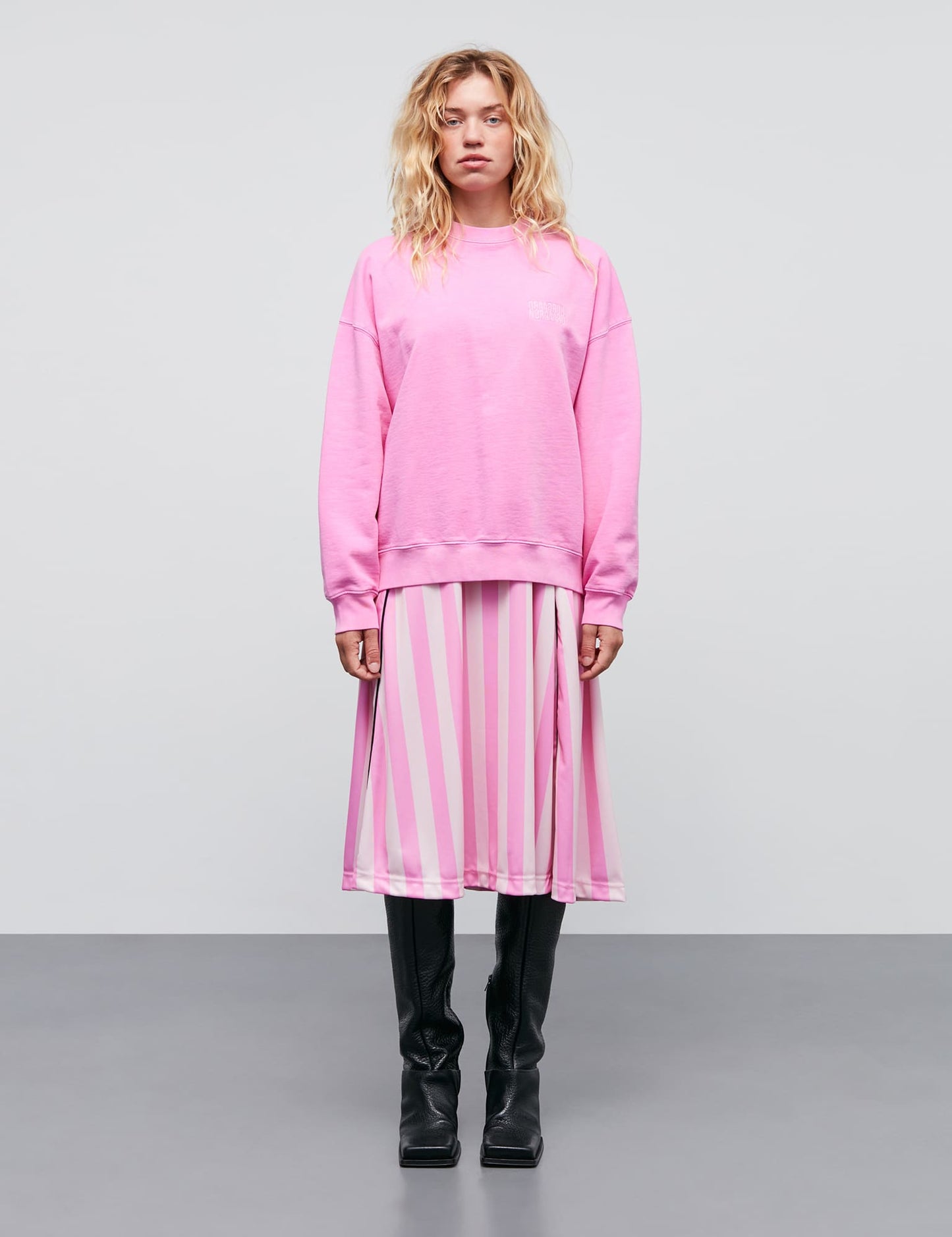 Compact Cotton Atli Sweatshirt, Begonia Pink