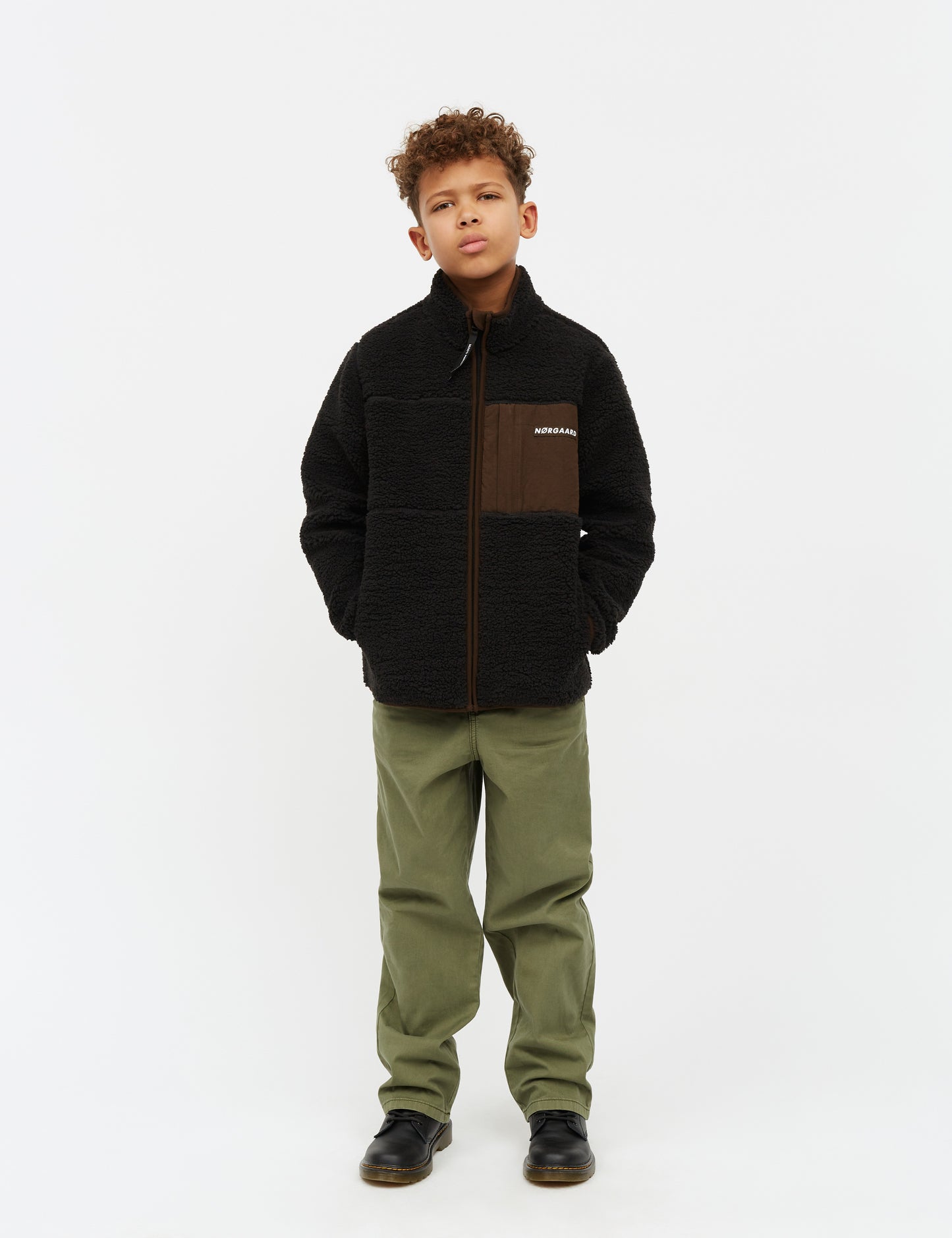 Teddy Fleece Jeffo Jacket, Jet Black