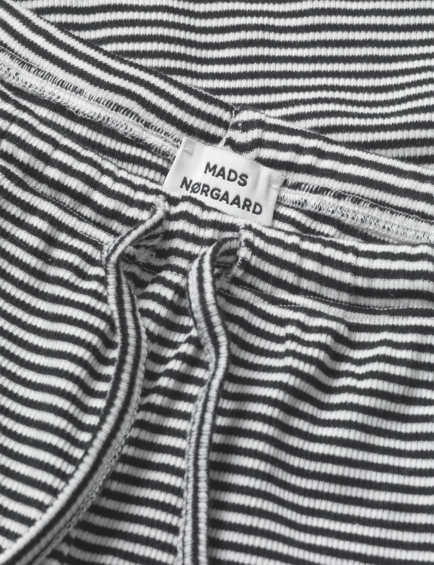 2x2 Cotton Stripe Verona Pants, Black/Vanilla Ice