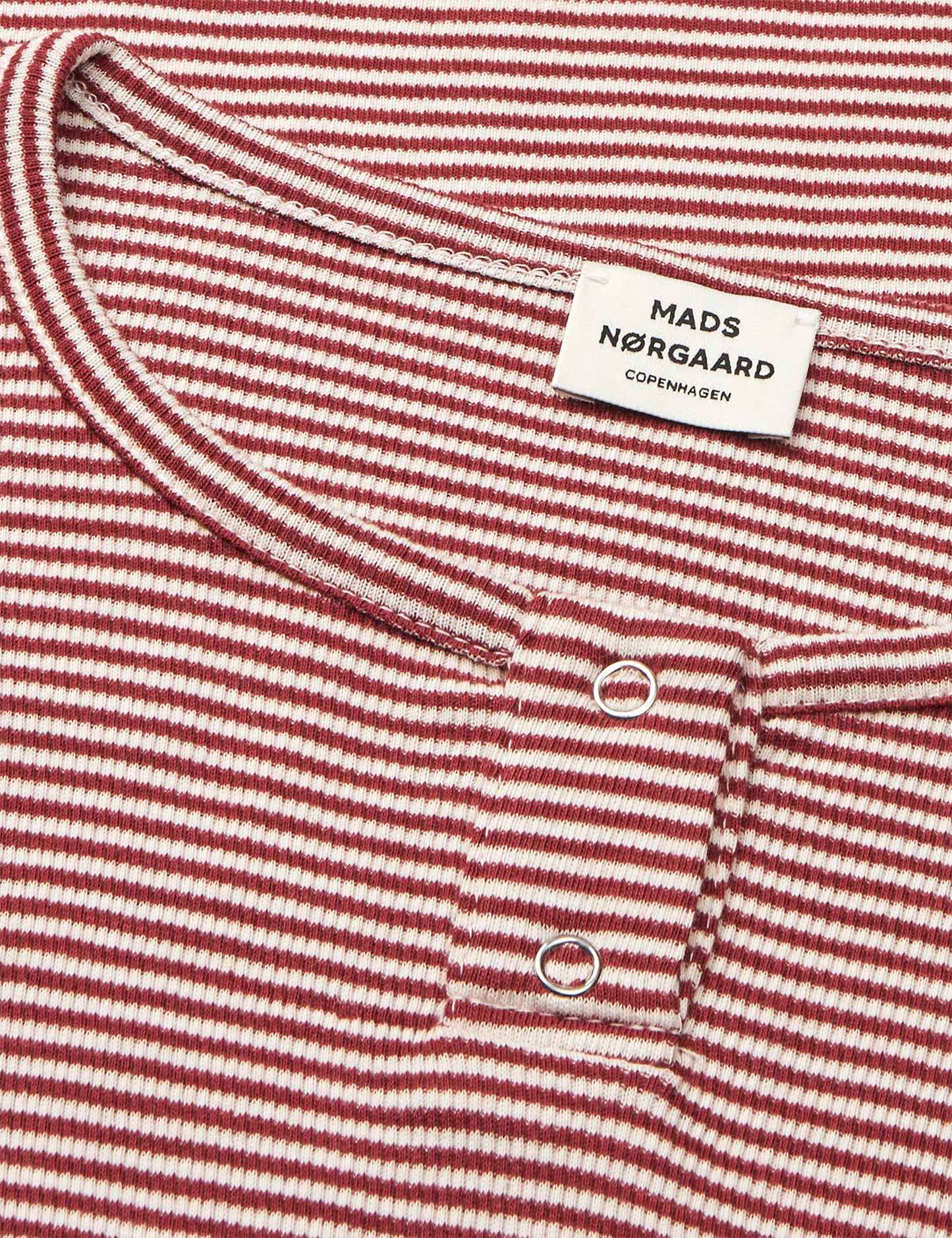 2x2 Cotton Stripe Tala Tee LS, Winery/Vanilla Ice