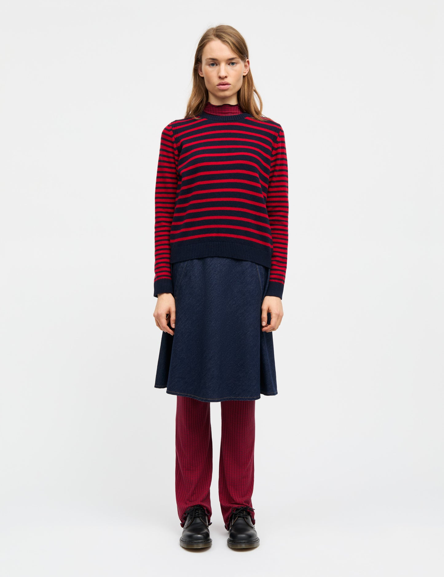 Cashmere Blend Ingrid Knit, Deep Well/Goji Berry