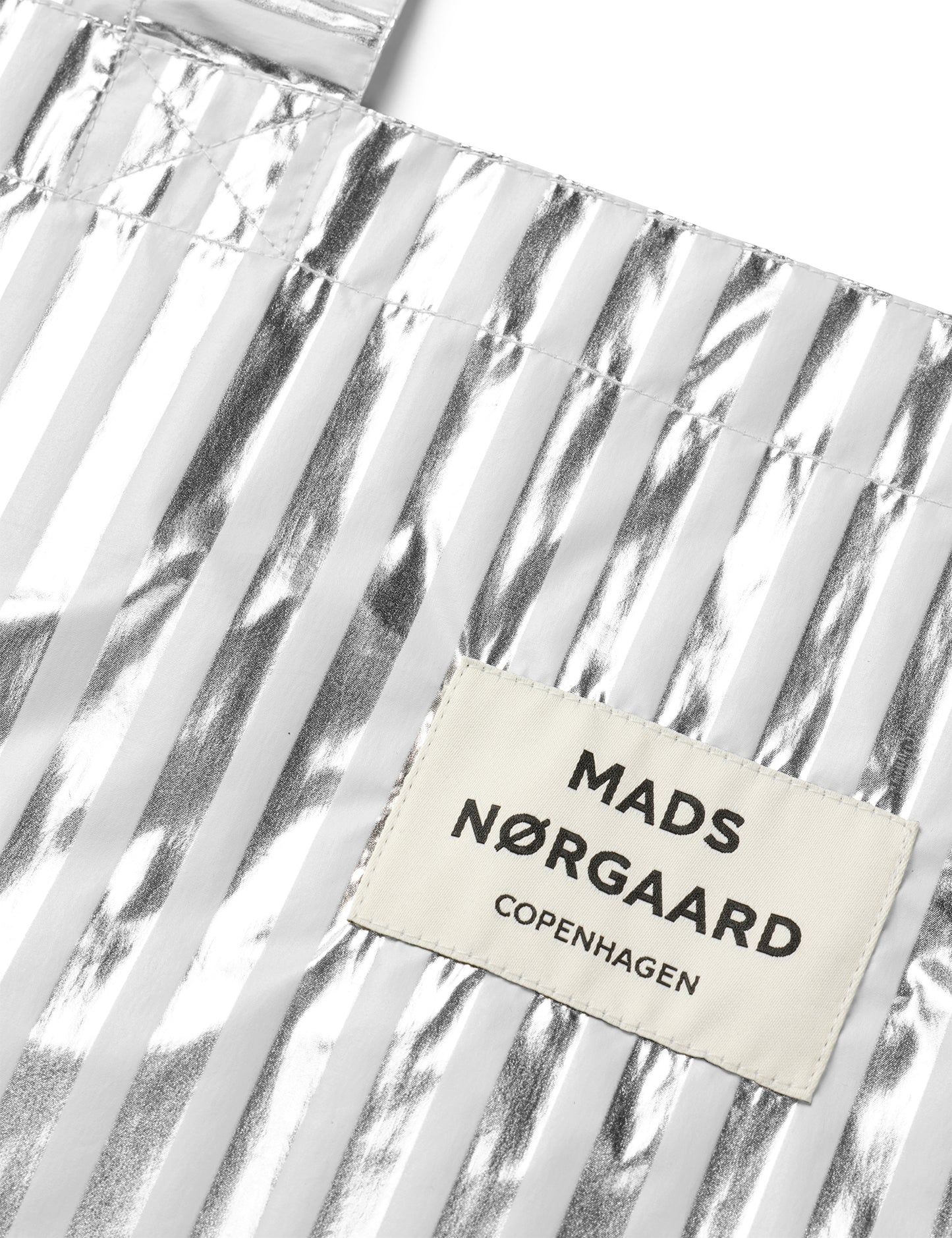 Sacky Metallic Atoma Bag, Silver