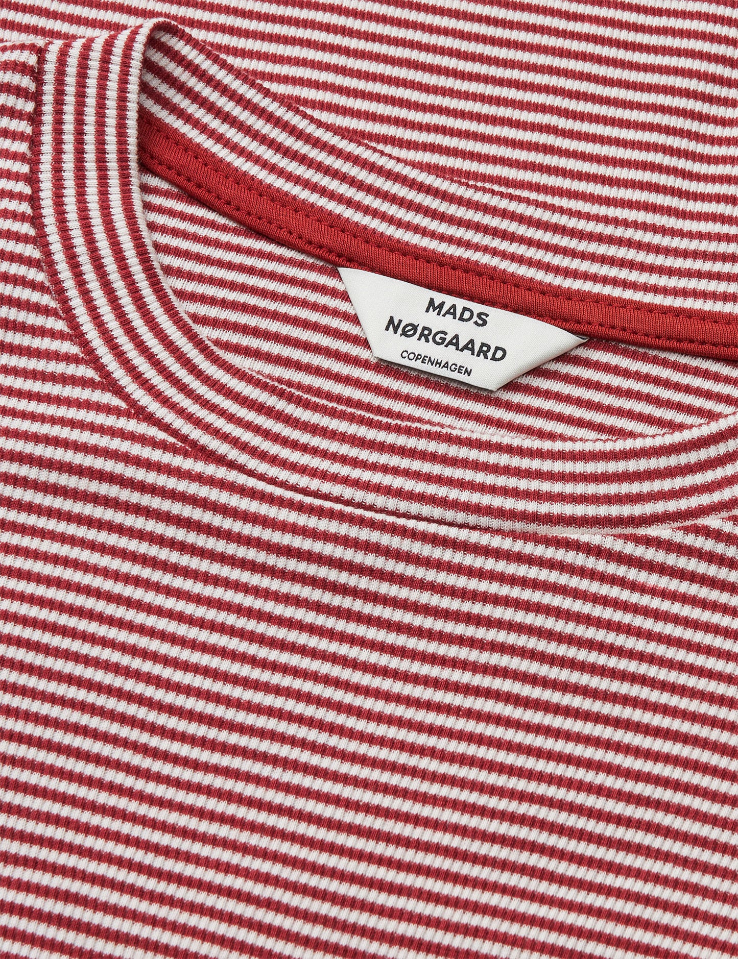 2x2 Cotton Stripe Tuba Tee LS, Winery/Vanilla Ice