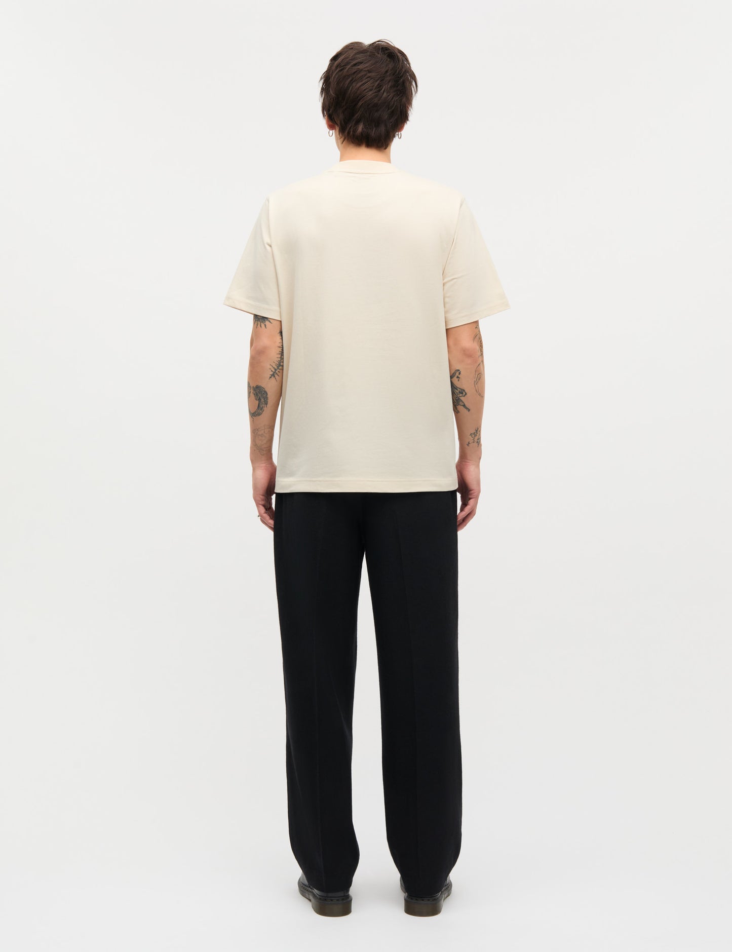Cotton Jersey Frode Logo Tee FAV, Seedpearl