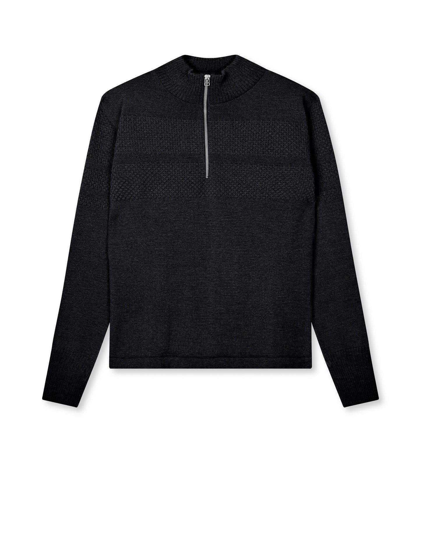 Wool Klemens Half Zip Knit, Sky Captain