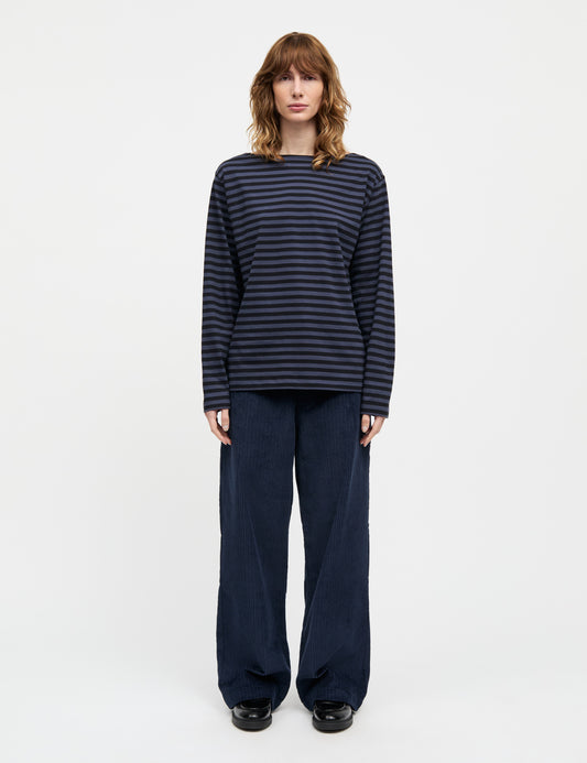 Soft Single Silke Tee LS, Parisian Night/Black