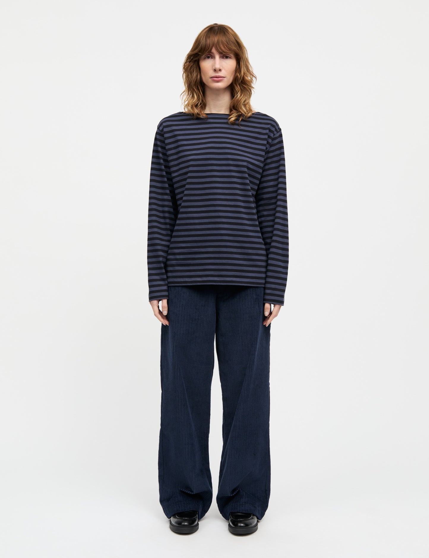 Soft Single Silke Tee LS, Parisian Night/Black