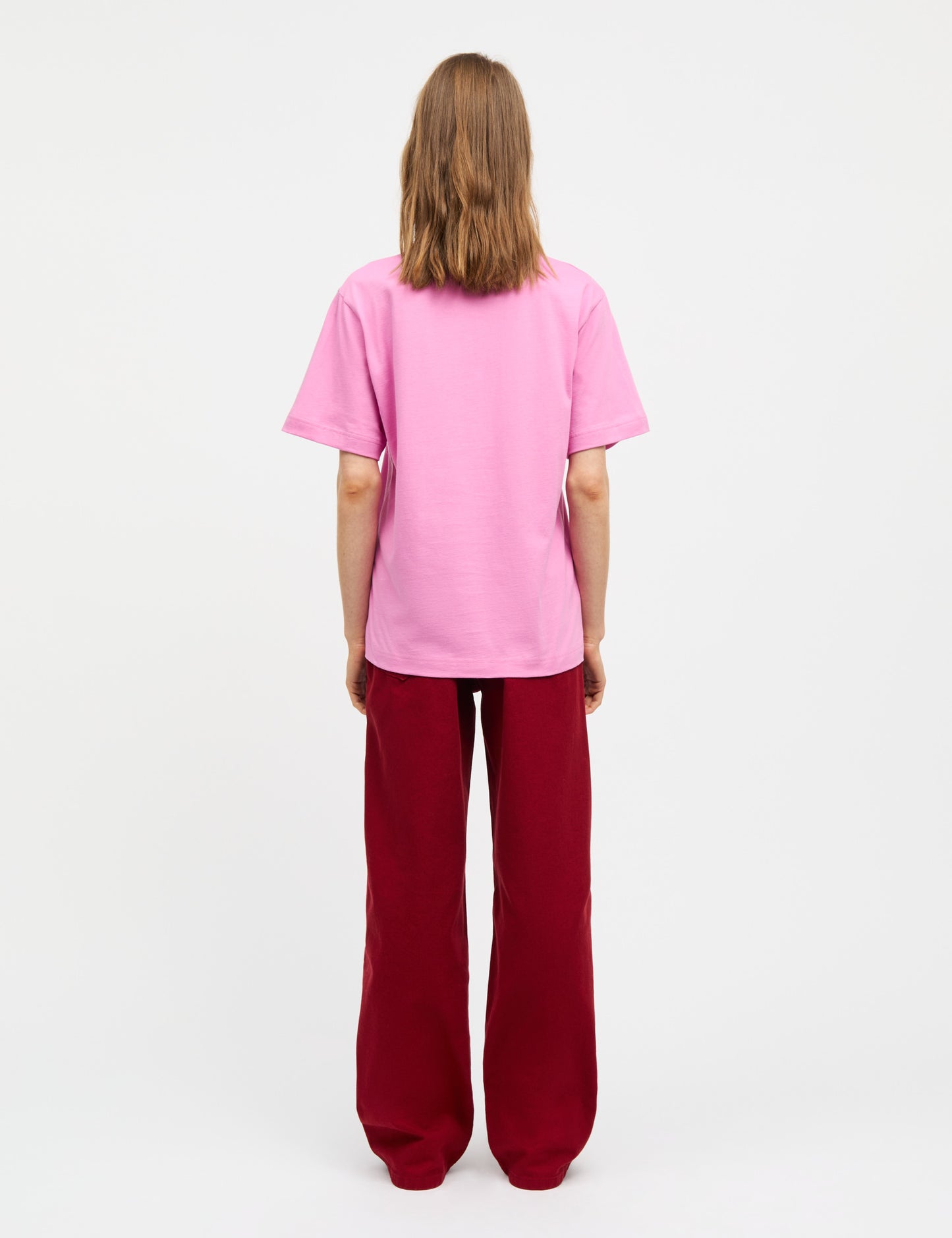 Cotton Jersey Dassel Tee, Fuchsia Pink