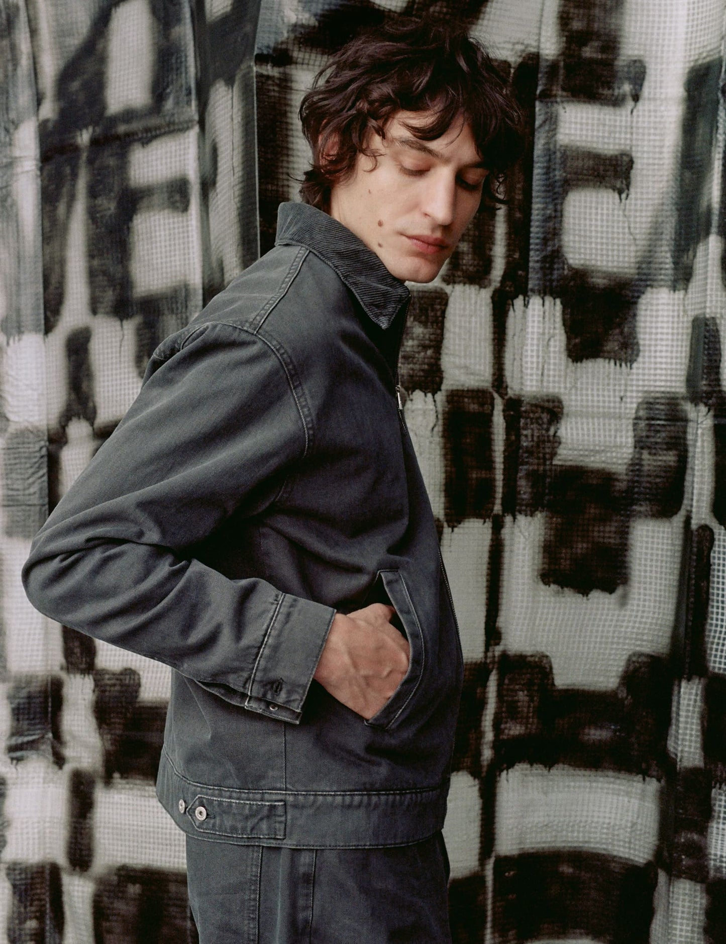 Soil Denim Norton Padded Jacket, Asphalt