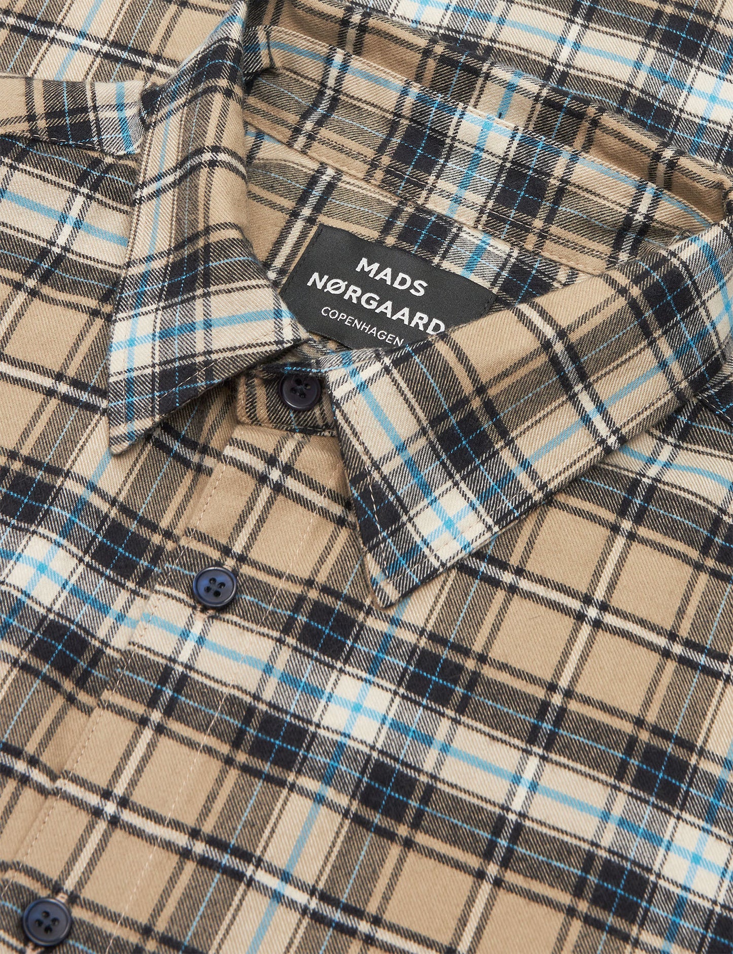 Cotton Flannel Check Sune Shirt, Silver Sage Check