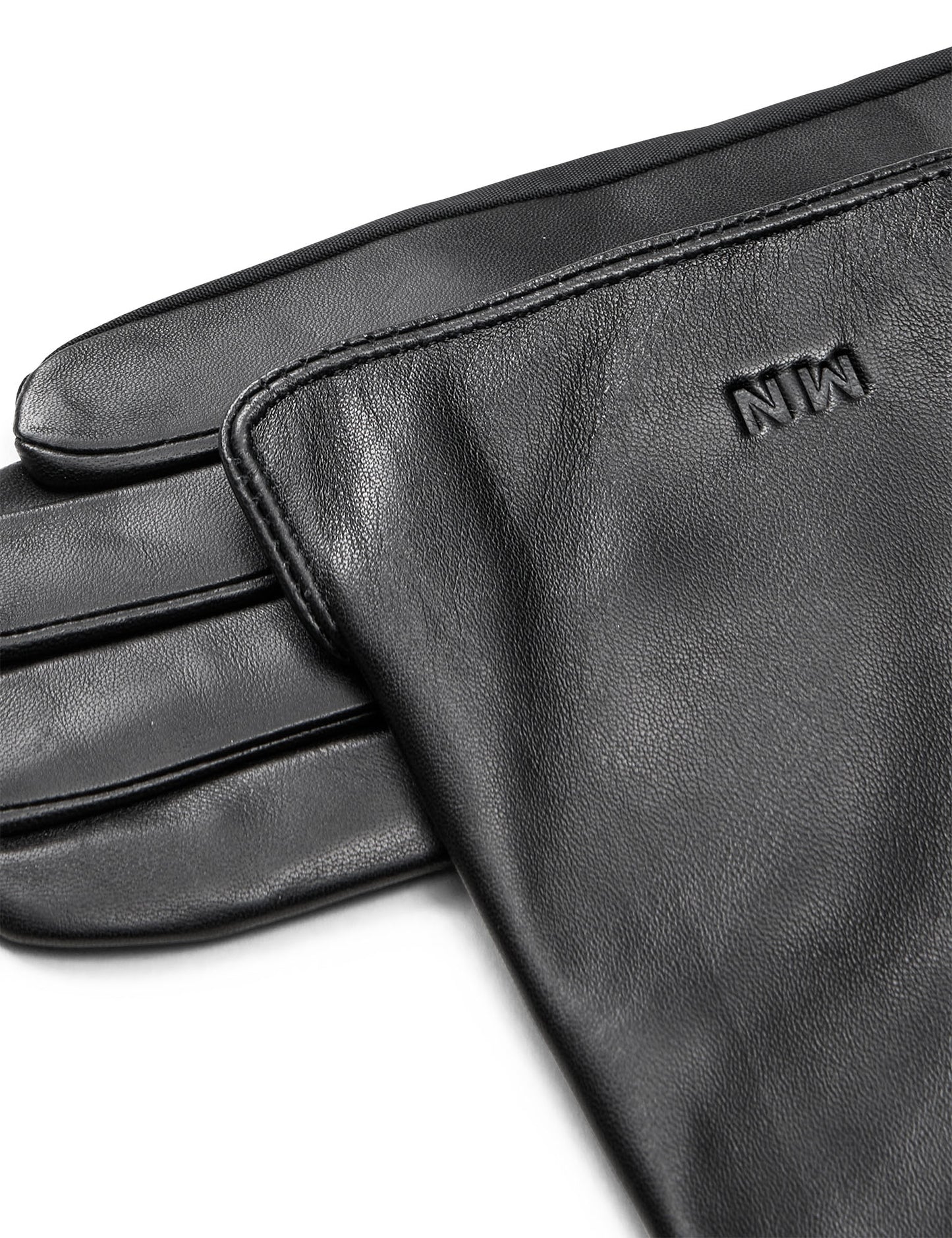 Tian Ace Long Leather Mix Glove, Black