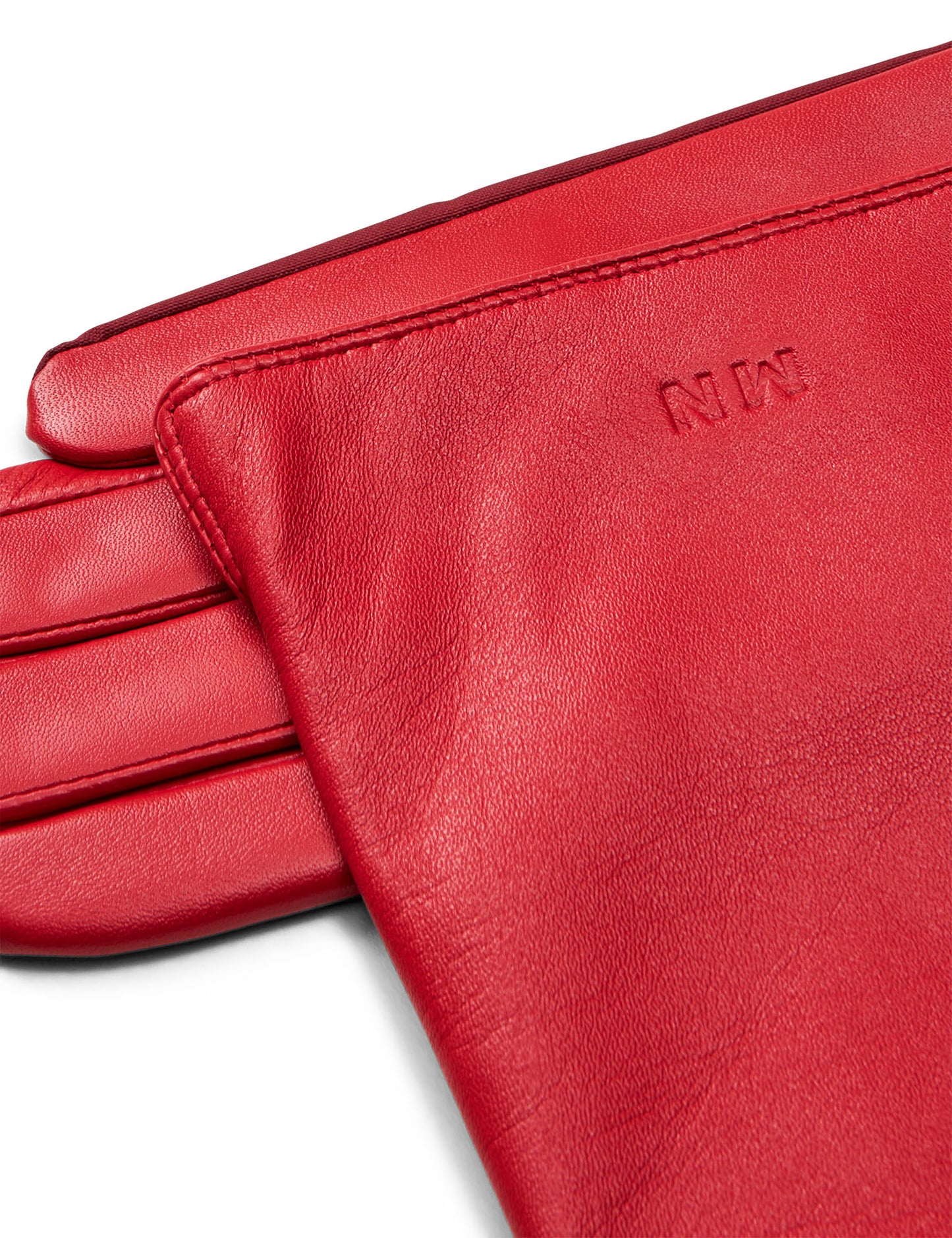 Tian Ace Long Leather Mix Glove, Winery/High Risk Red