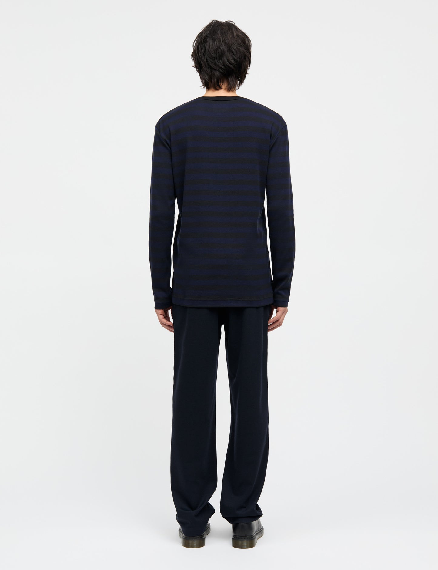 Super Wool Karsten Stripe Knit, Parisian Night/Black