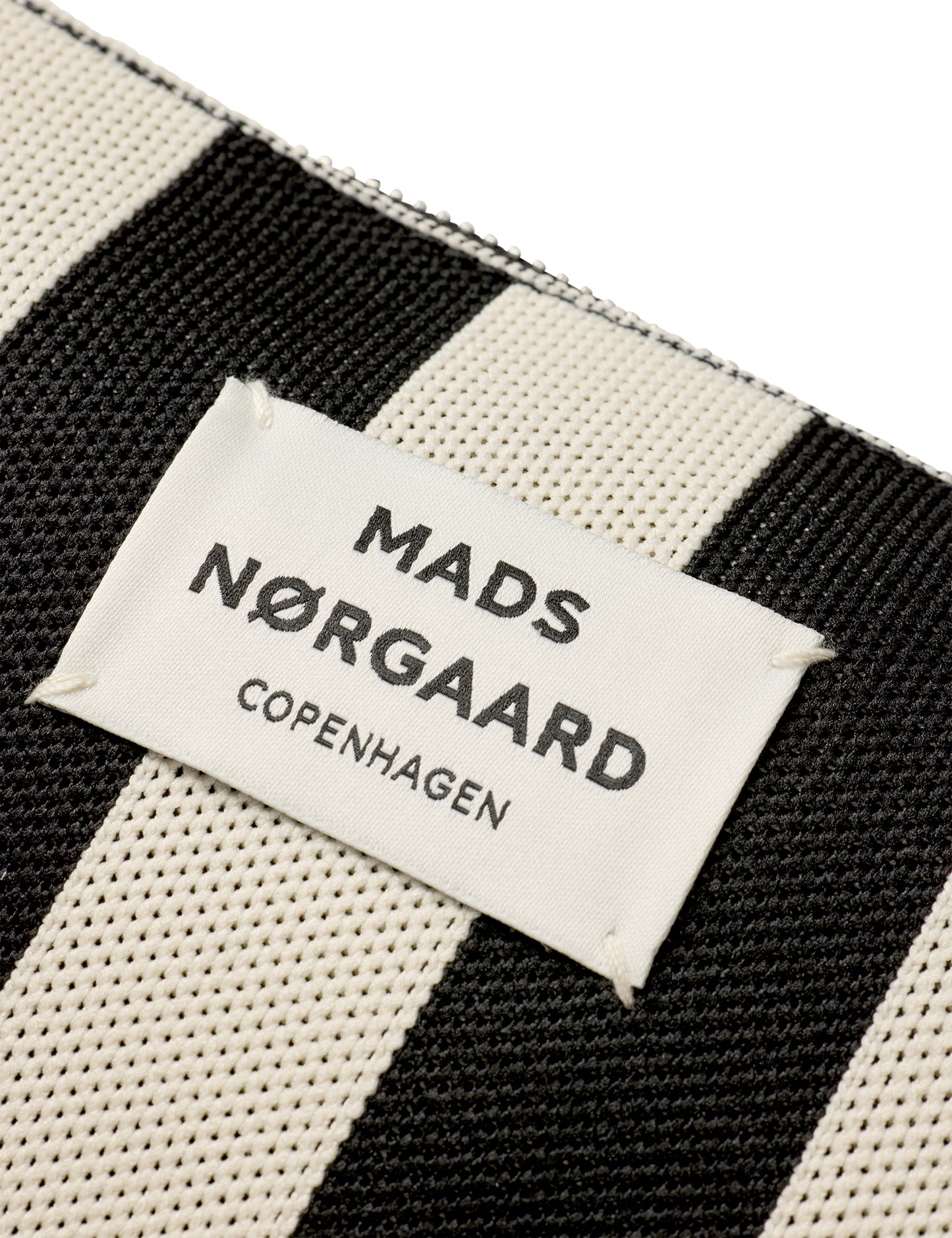 Knit Stripe Hof Make-Up Bag, Black