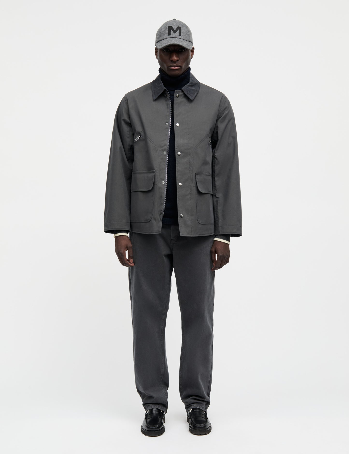 Repellent Weave Wilson Zip Jacket, Asphalt