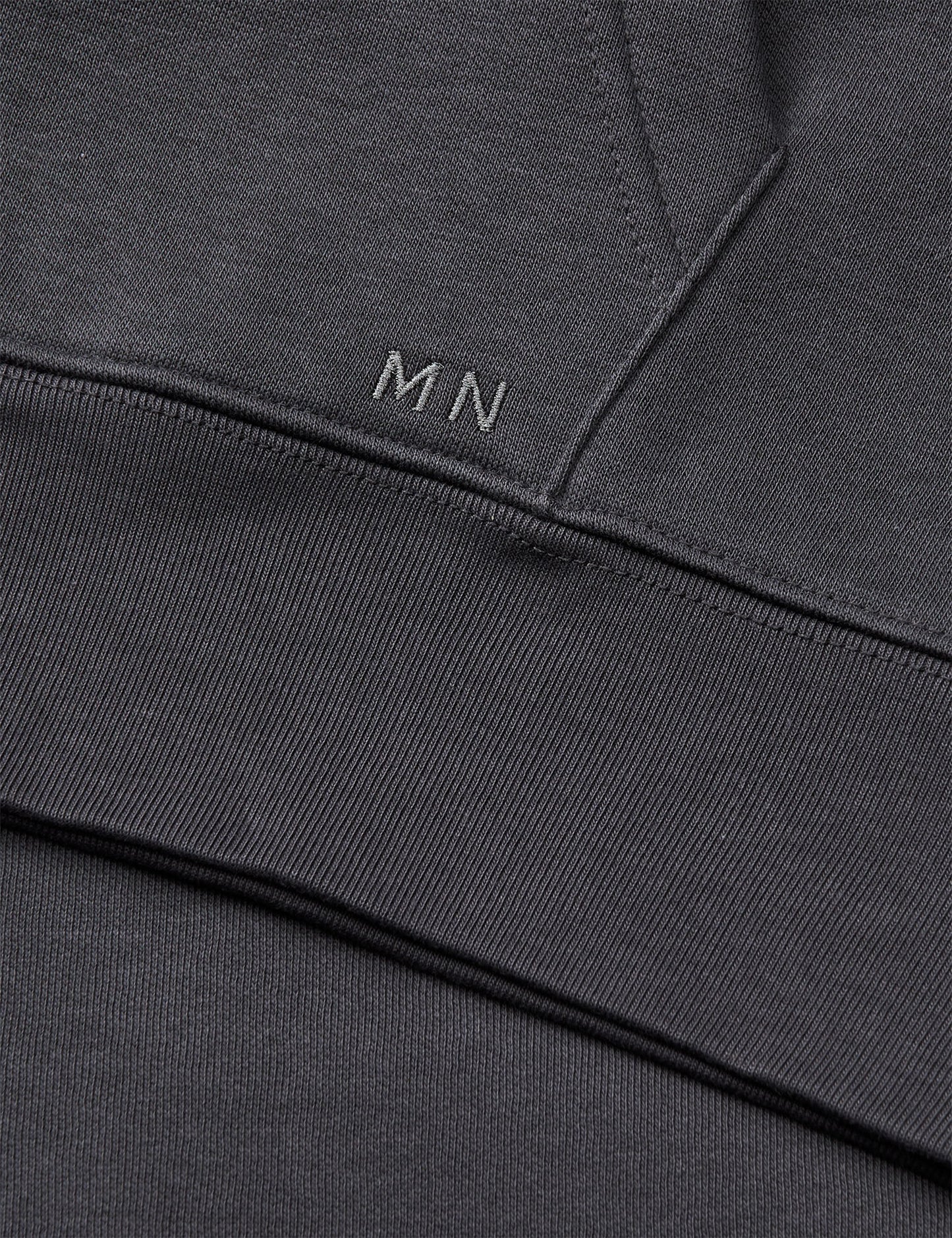 Standard Luka Hoodie Zip Sweat, Asphalt