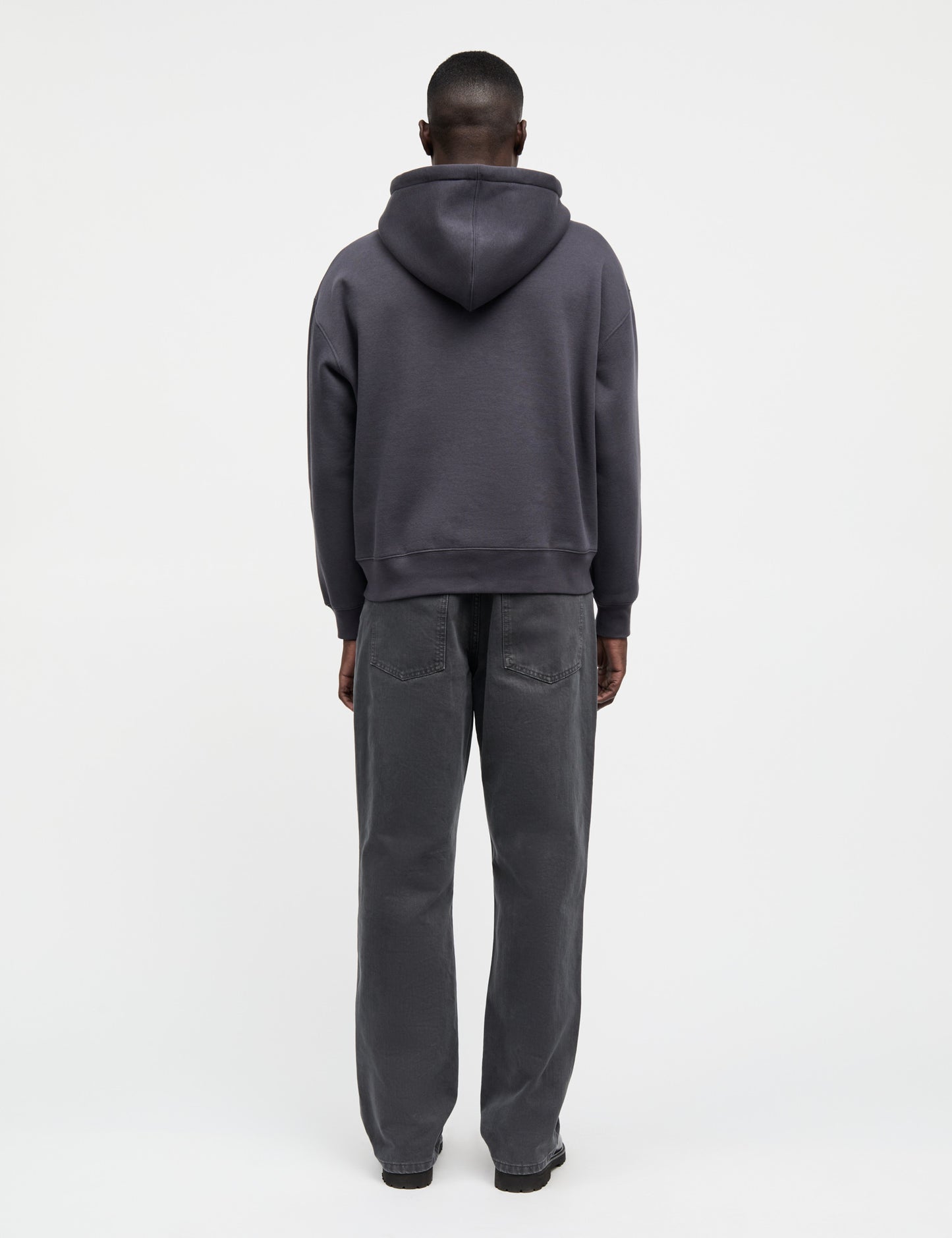 Standard Luka Hoodie Zip Sweat, Asphalt