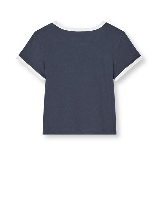 Stretch Jersey Tiva Tee, Parisian Night/Vanilla Ice