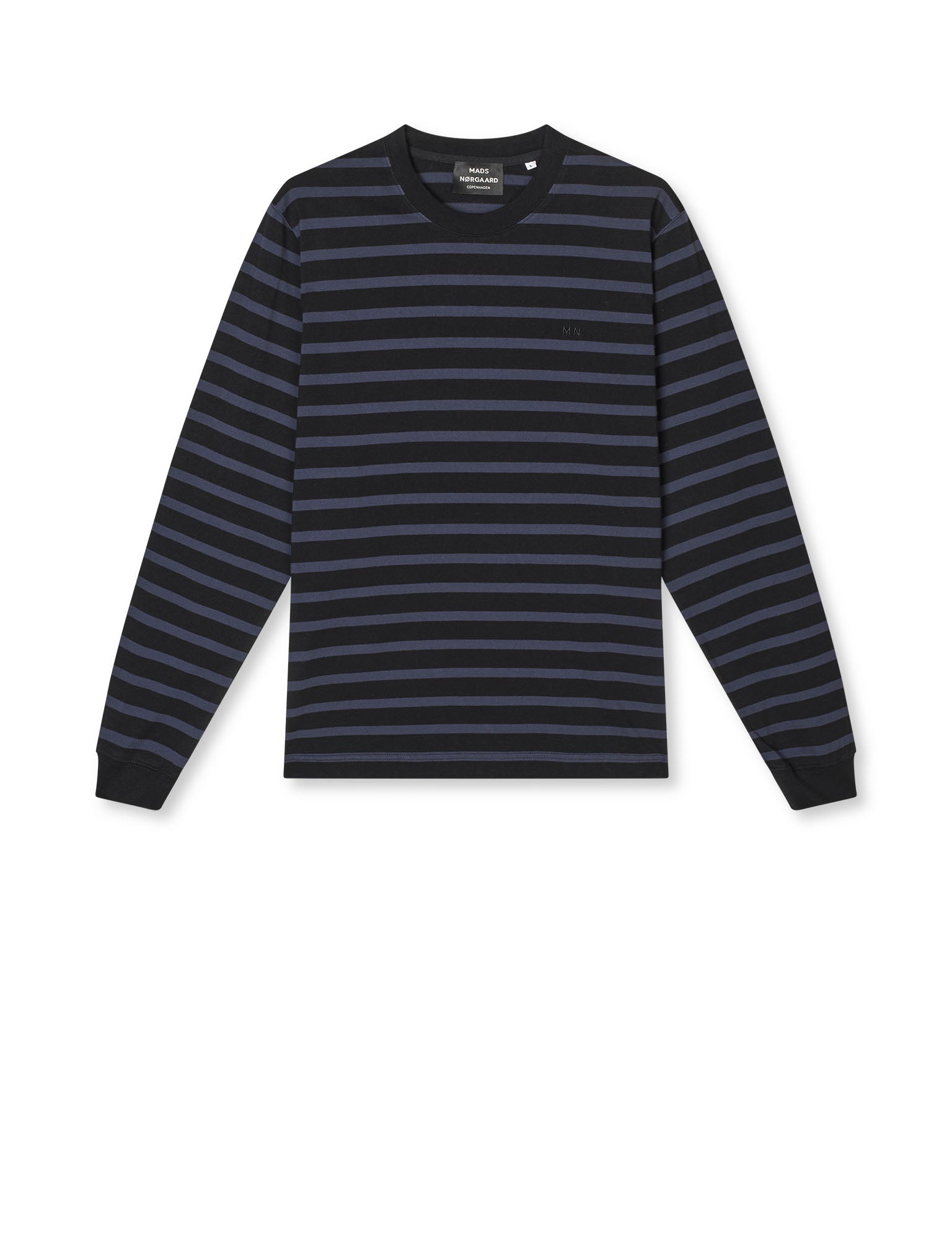 Cotton Jersey Stripe Frode Tee LS, Parisian Night/Black – MADS